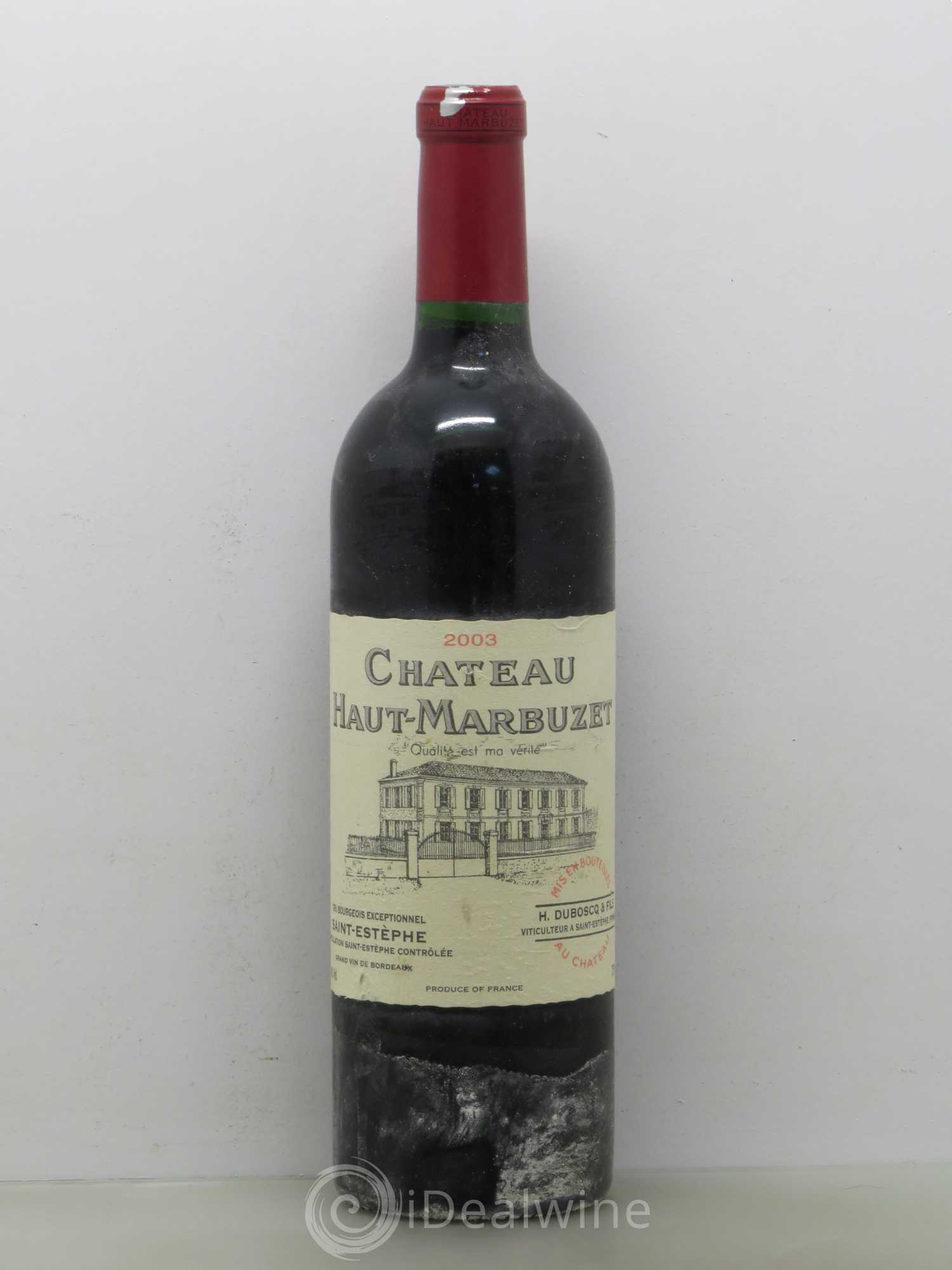 Château Haut Marbuzet 2003 - Lot de 1 bouteille - 0