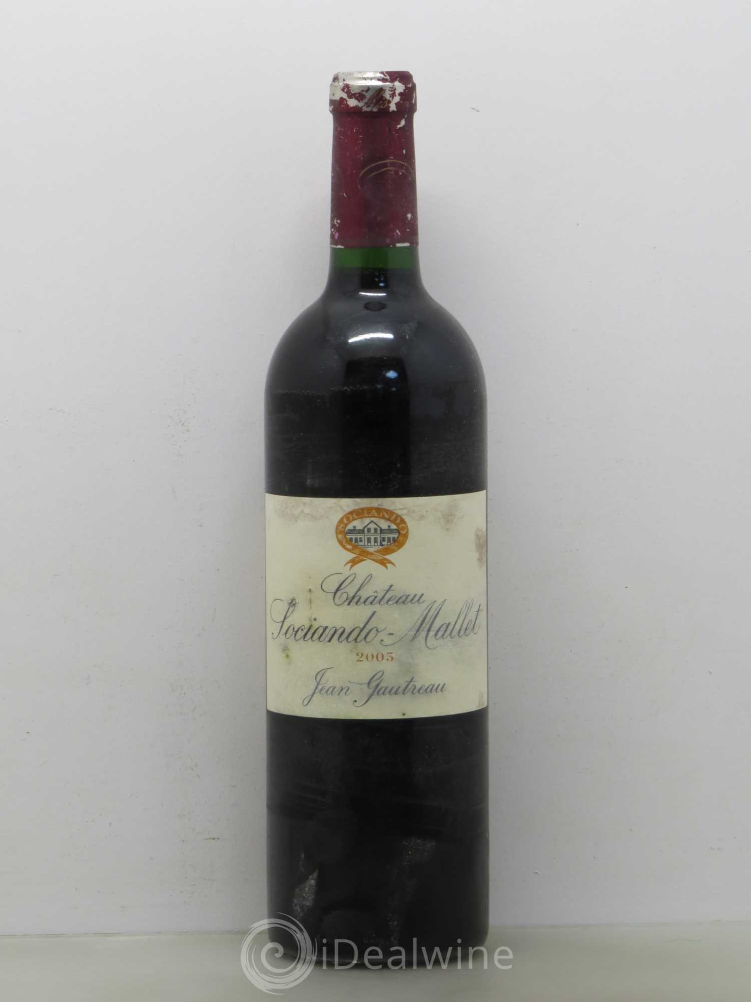 Château Sociando Mallet 2003 - Lot de 1 bouteille - 0