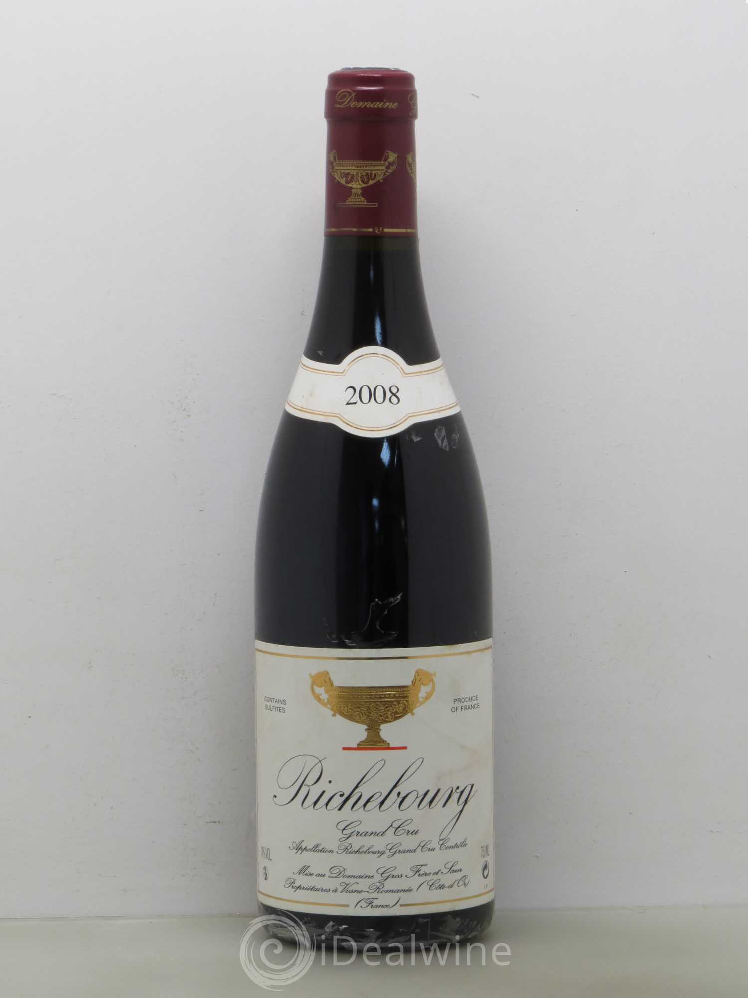 Richebourg Grand Cru Gros Frère & Soeur 2008 - Lot de 1 bouteille - 0