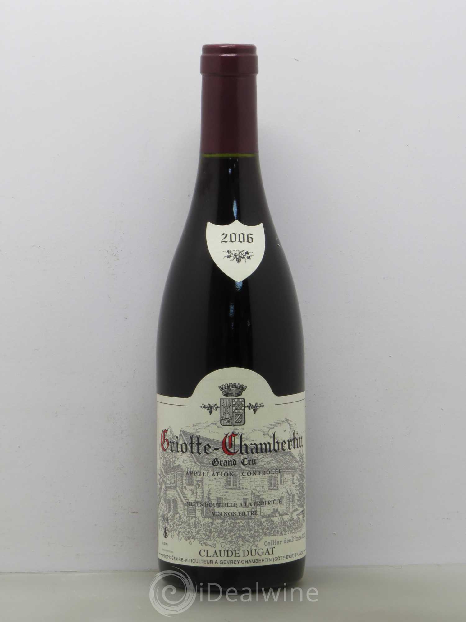Griotte-Chambertin Grand Cru Claude Dugat 2006 - Lot de 1 bouteille - 0