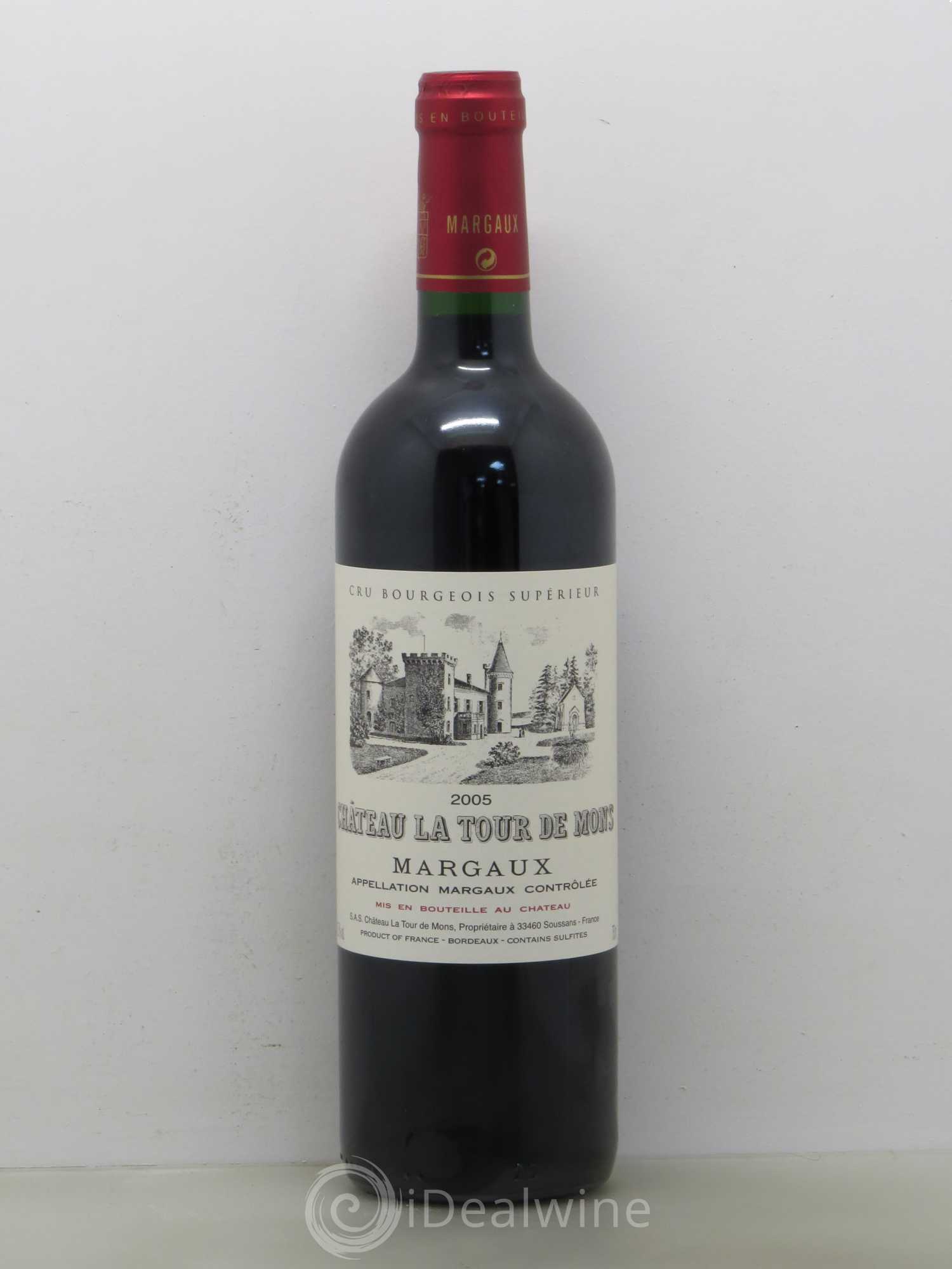 Château la Tour de Mons Cru Bourgeois 2005 - Lot de 1 bouteille - 0