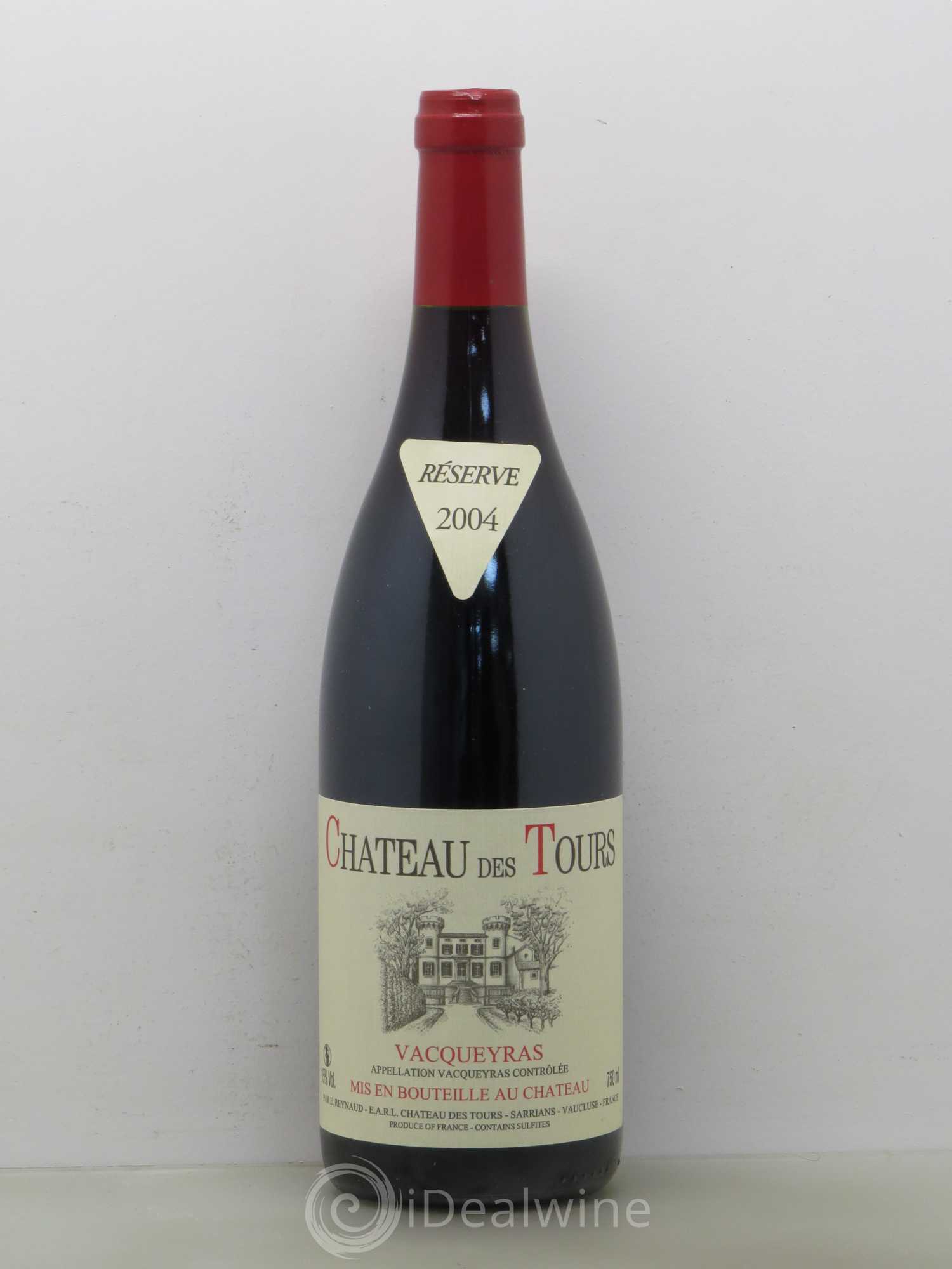 Vacqueyras Château des Tours Emmanuel Reynaud 2004 - Lot de 1 bouteille - 0
