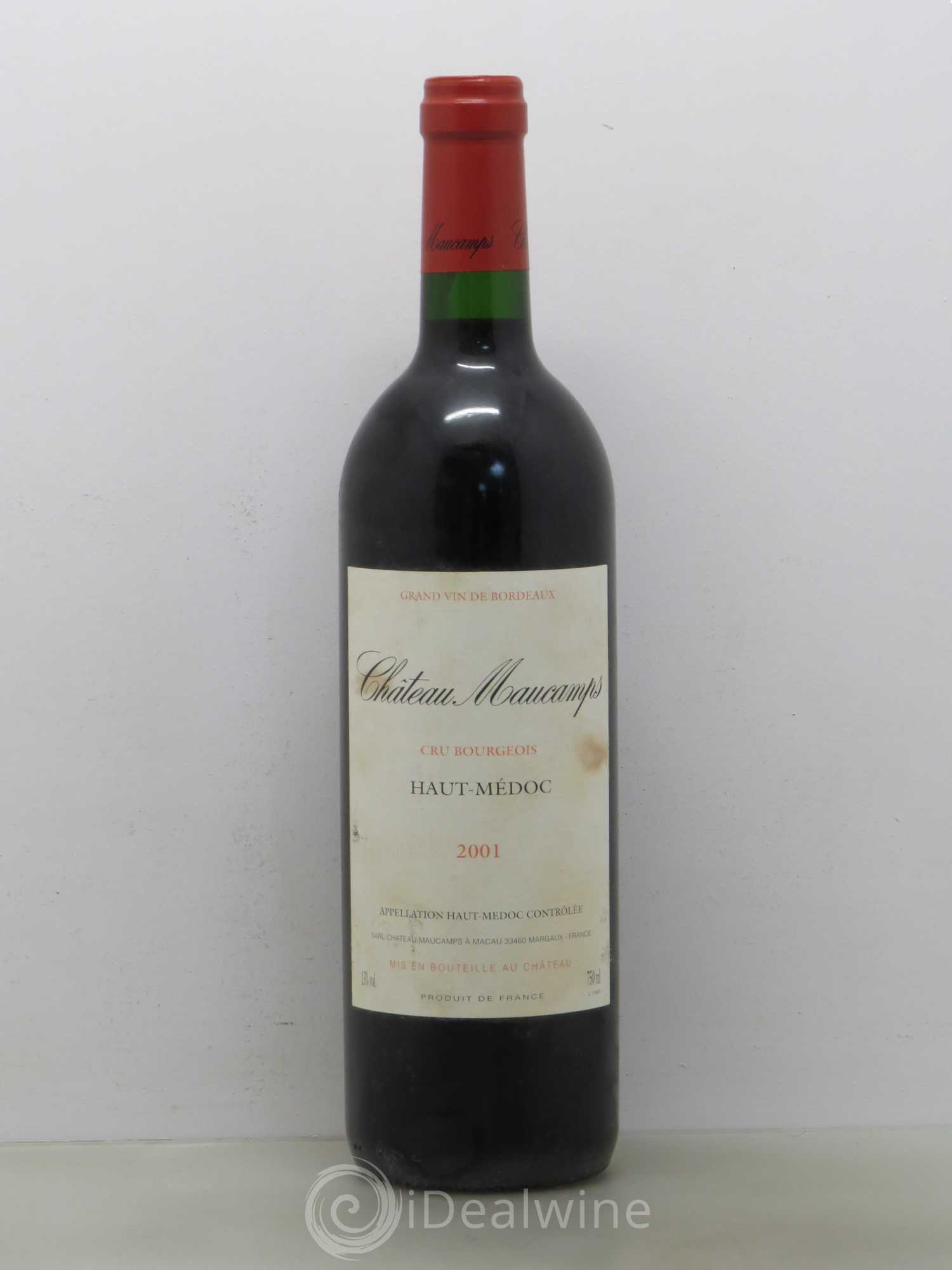 Château Maucamps Cru Bourgeois 2001 - Lot de 1 bouteille - 0
