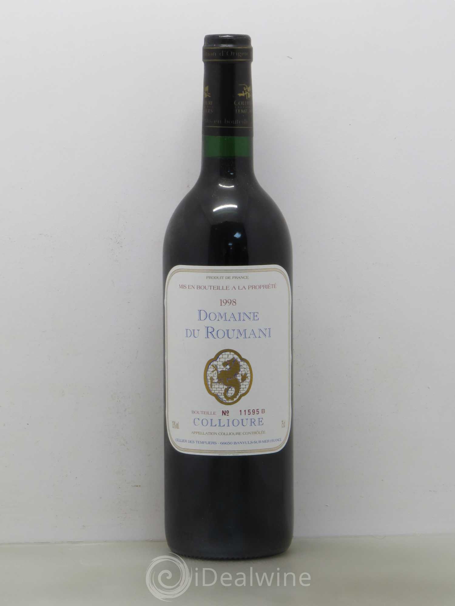 Collioure Domaine Roumani 1998 - Lot de 1 bouteille - 0