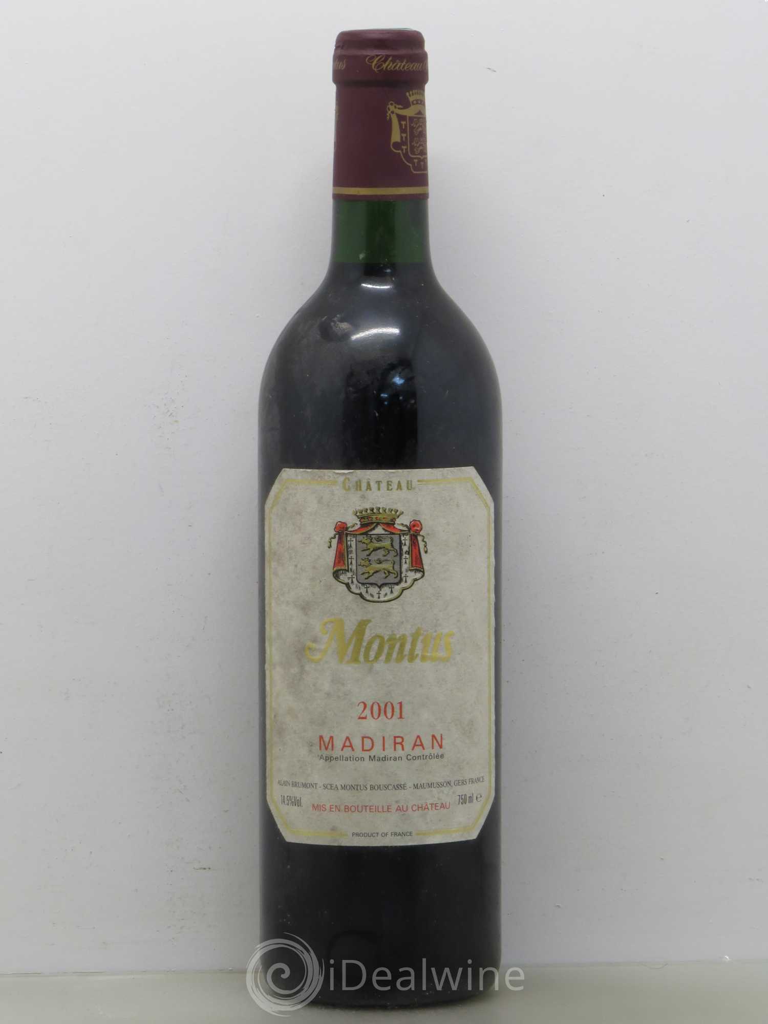 Madiran Château Montus Alain Brumont 2001 - Lot de 1 bouteille - 0
