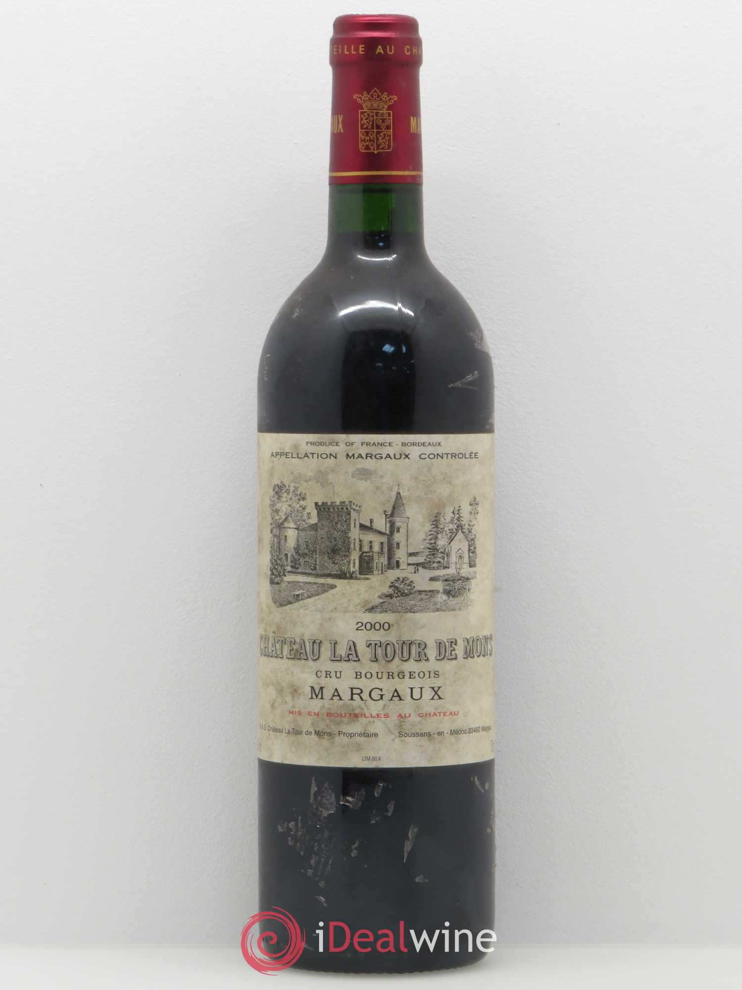 Château la Tour de Mons Cru Bourgeois 2000 - Lot de 1 bouteille - 0
