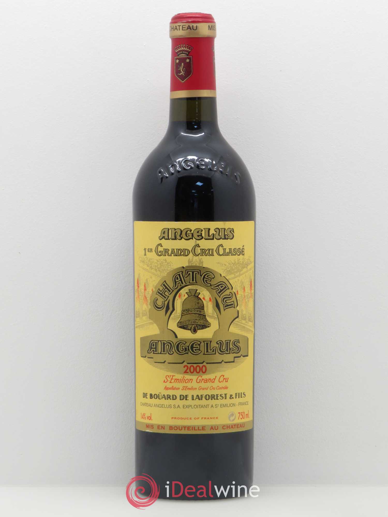 Château Angélus 1er Grand Cru Classé A 2000 - Lot de 1 bouteille - 0