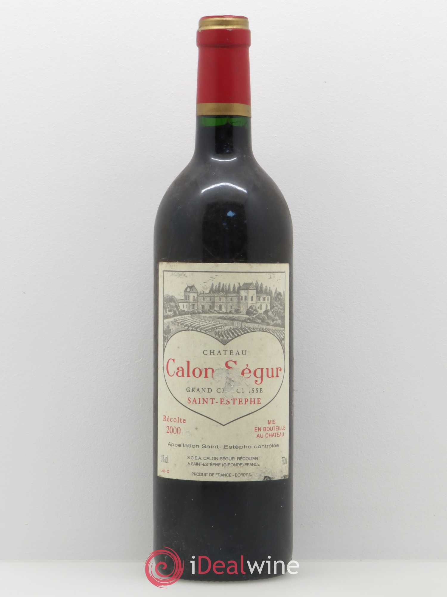 Château Calon Ségur 3ème Grand Cru Classé 2000 - Lot de 1 bouteille - 0