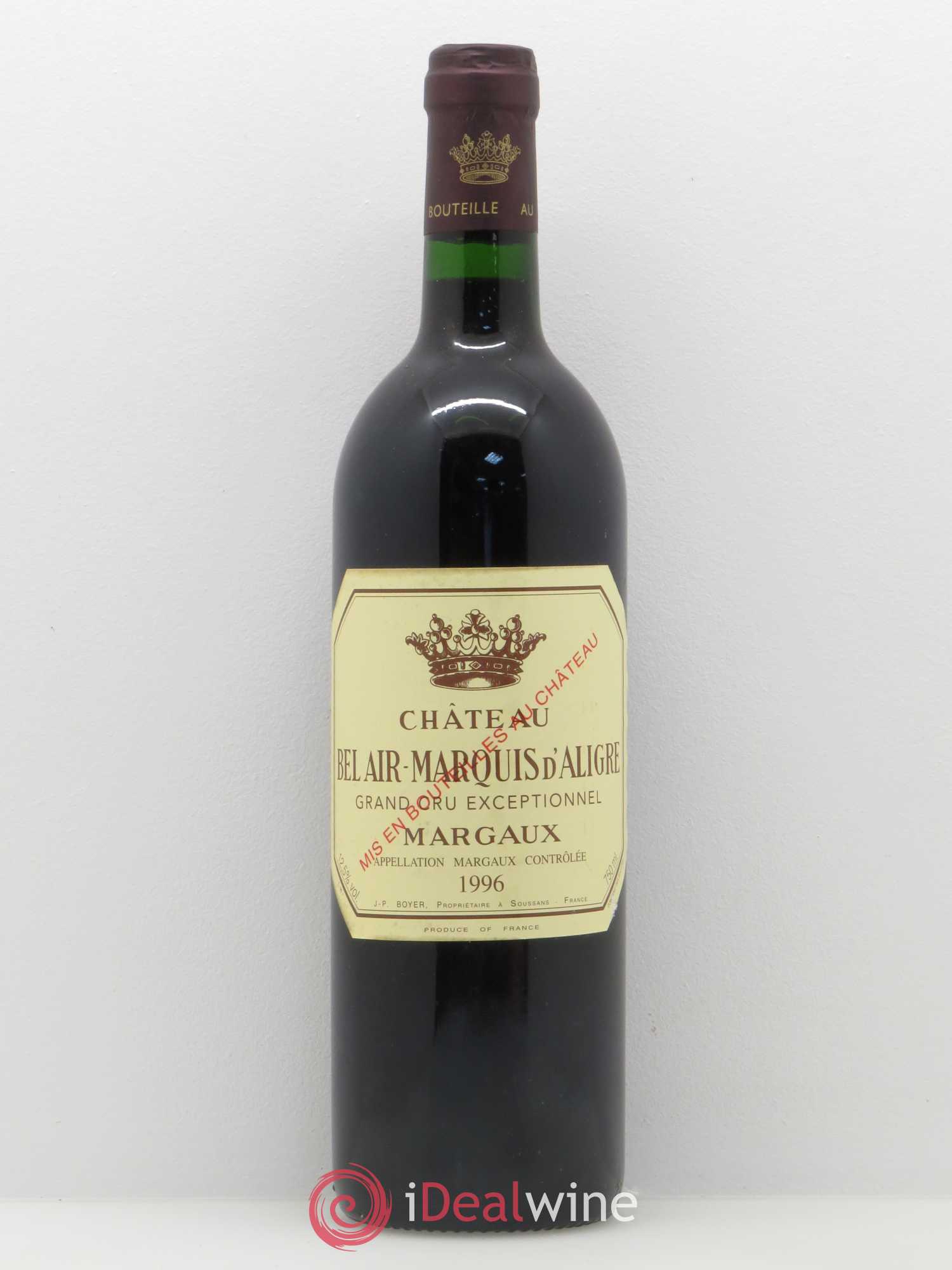 Château Bel Air Marquis d'Aligre 1996 - Lot de 1 bouteille - 0