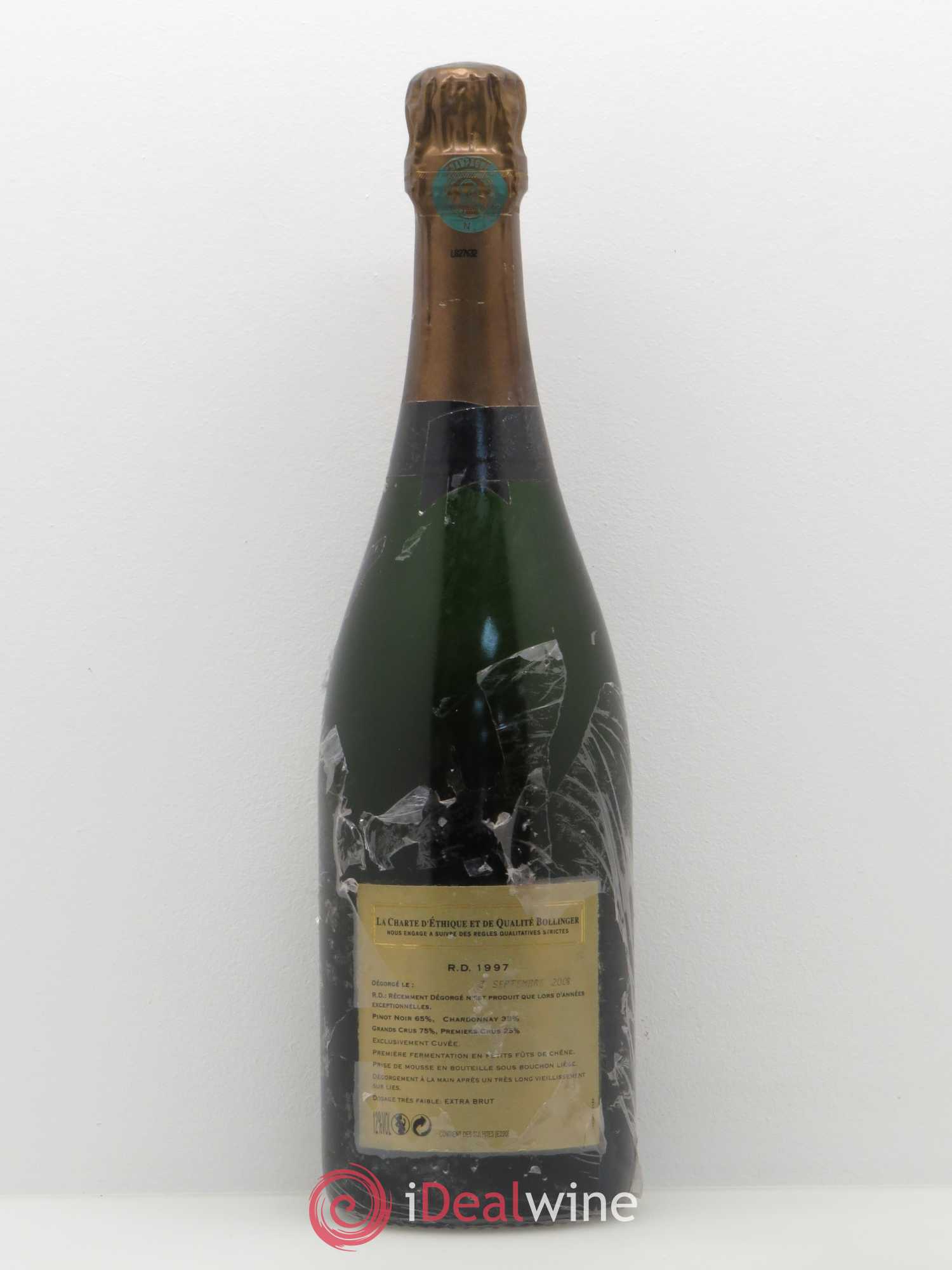 R.D. Extra-Brut Bollinger Extra Brut 1997 - Lot de 1 bouteille - 1