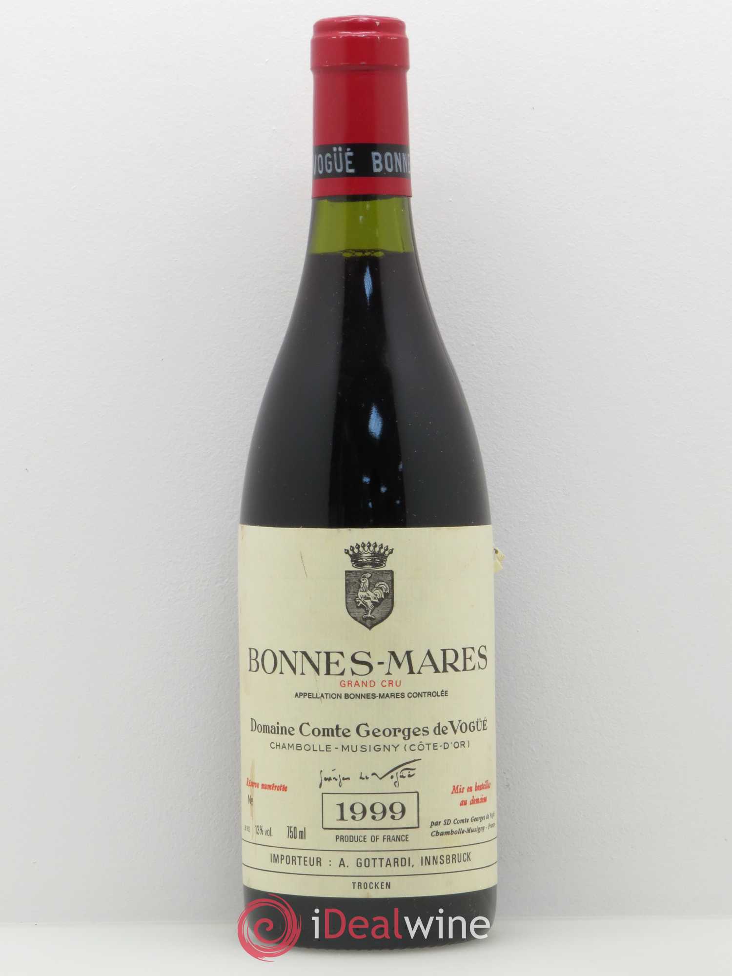 Bonnes-Mares Grand Cru Comte Georges de Vogüé 1999 - Lot de 1 bouteille - 0