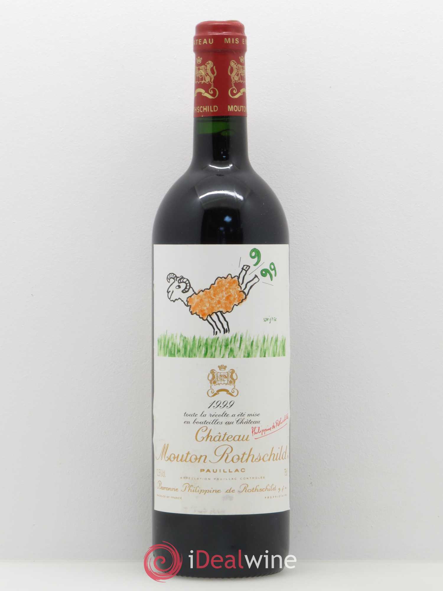 Château Mouton Rothschild 1er Grand Cru Classé 1999 - Lot de 1 bouteille - 0