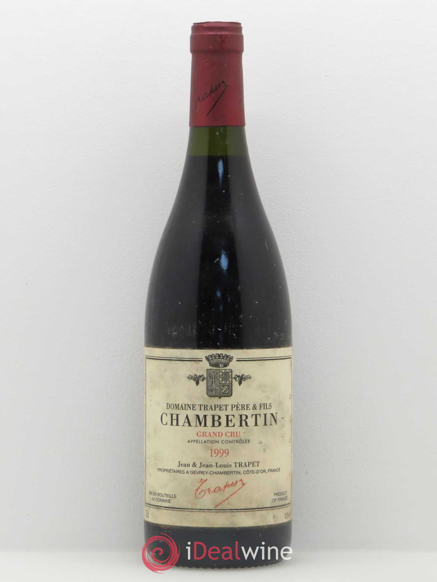 Chambertin Grand Cru Domaine Trapet 1999 - Lot de 1 bouteille - 0