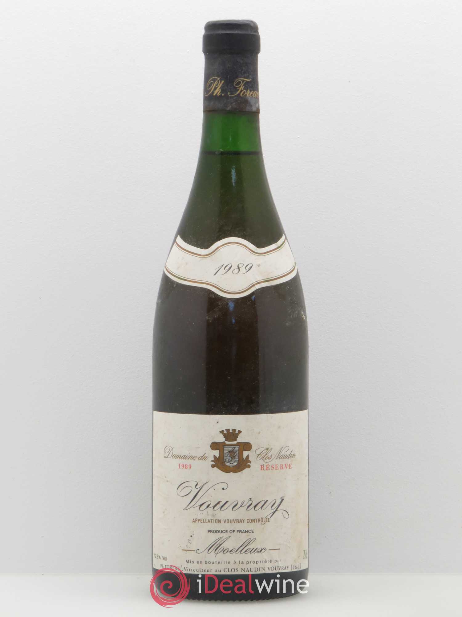Vouvray Moelleux Réserve Clos Naudin - Philippe Foreau 1989 - Lotto di 1 bottiglia - 0
