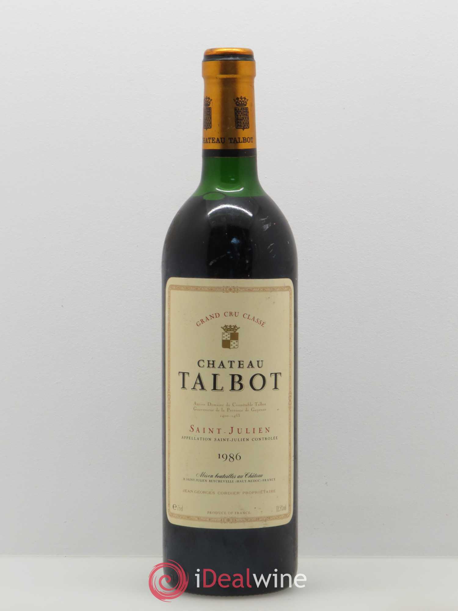 Château Talbot 4ème Grand Cru Classé 1986 - Lot de 1 bouteille - 0