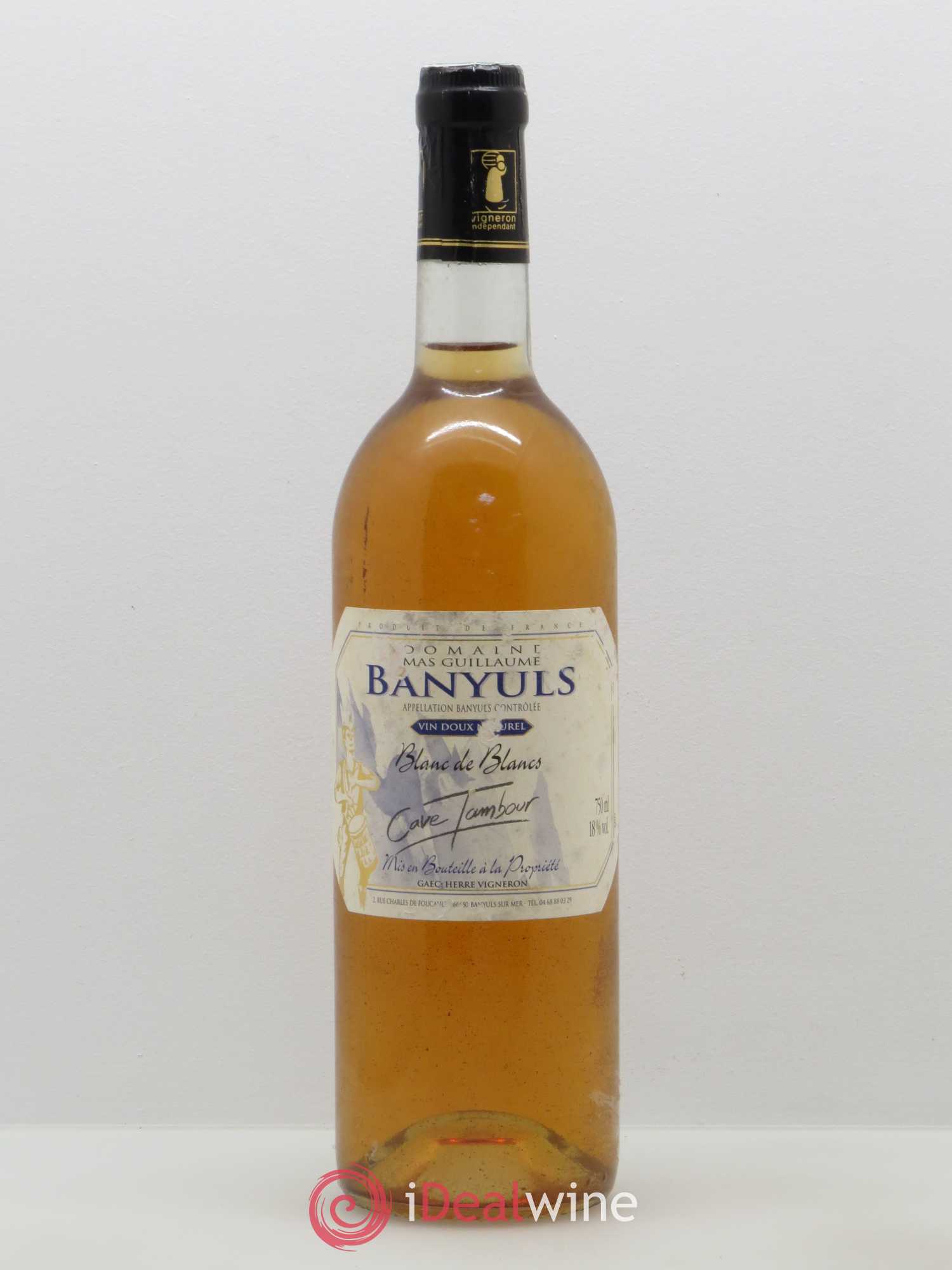 Banyuls Cave Tambour Blanc de blancs Domaine Mas Guillaume - Lot of 1 bottle - 0