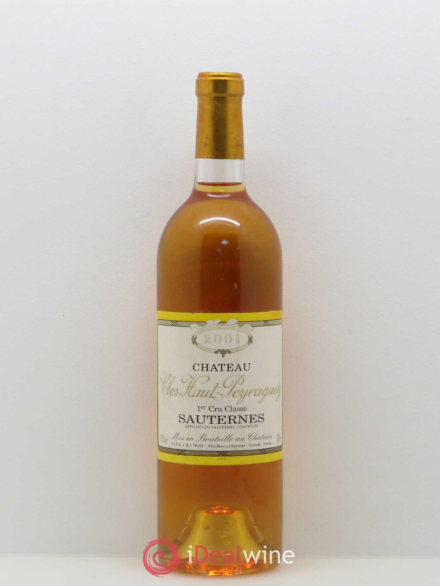 Clos Haut-Peyraguey 1er Grand Cru Classé 2001 - Lotto di 1 bottiglia - 0