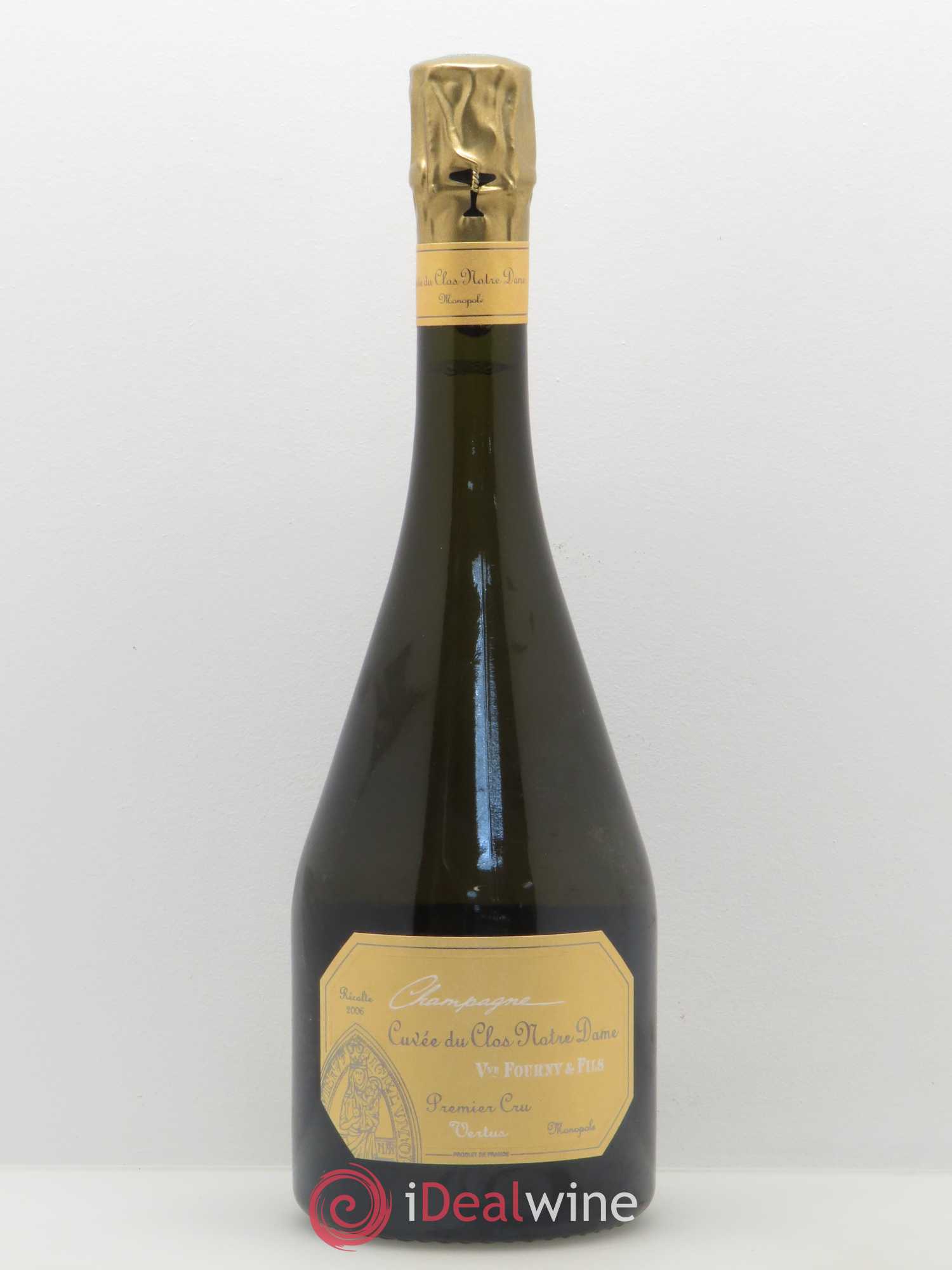 Champagne Cuvée du Clos Fg Notre Dame Extra brut Veuve Fourny 2006 - Posten von 1 Flasche - 0