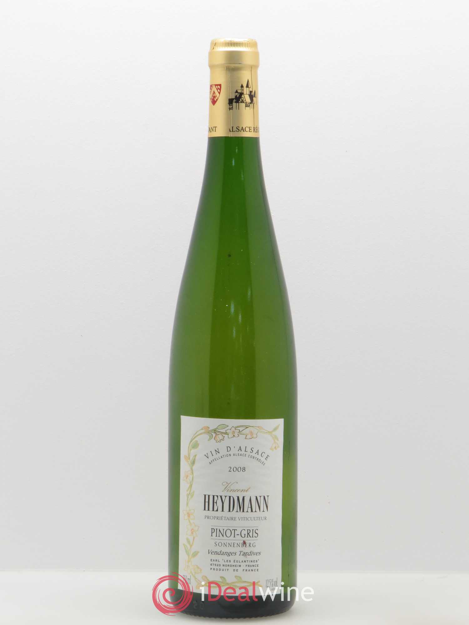 Pinot Gris (Tokay) Grand Cru Sonnenberg Vendanges Tardives Heydmann 2008 - Posten von 1 Flasche - 0