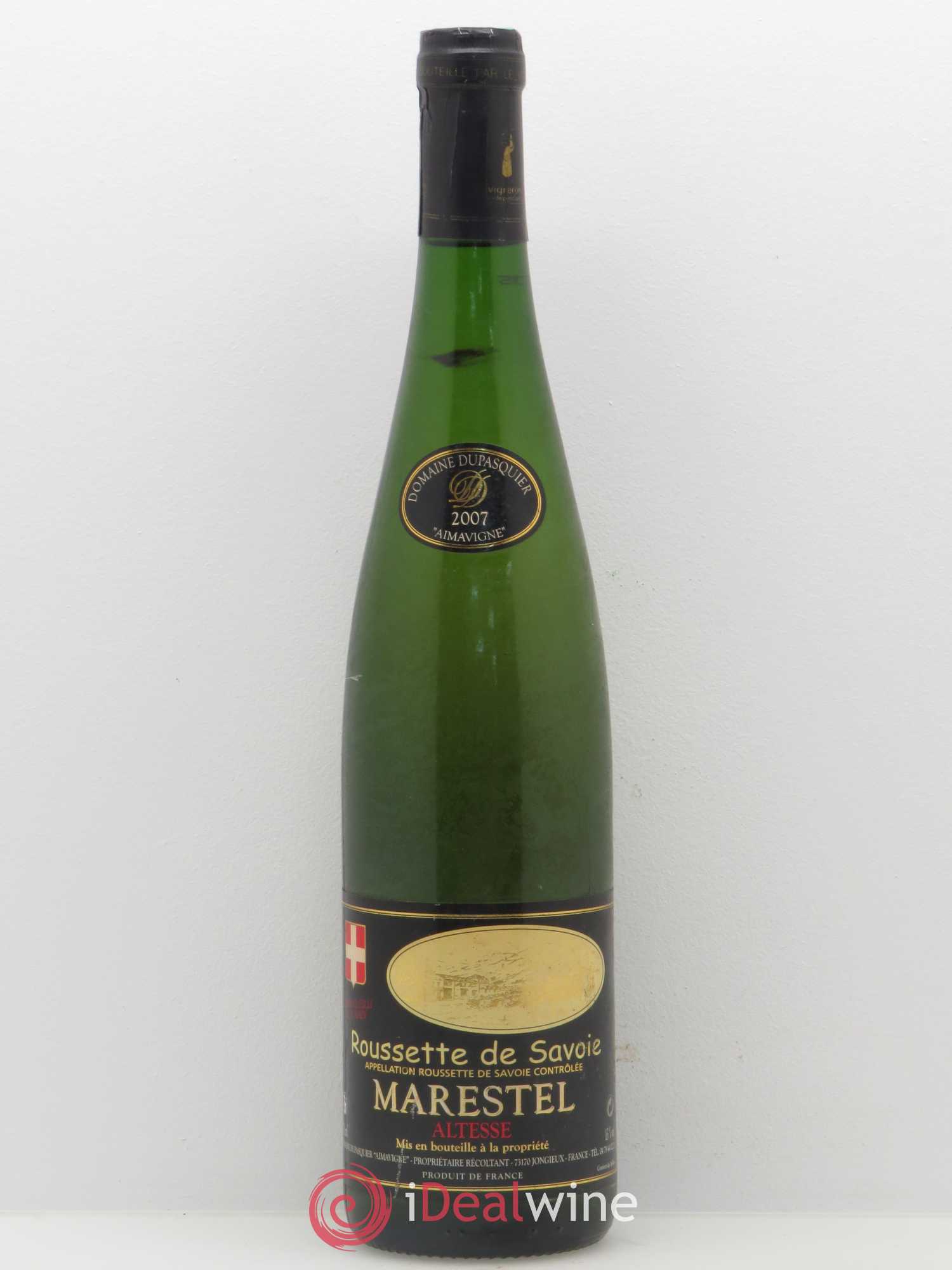 Vin de Savoie Marestel Dupasquier Rousette de Savoie Altesse 2007 - Posten von 1 Flasche - 0