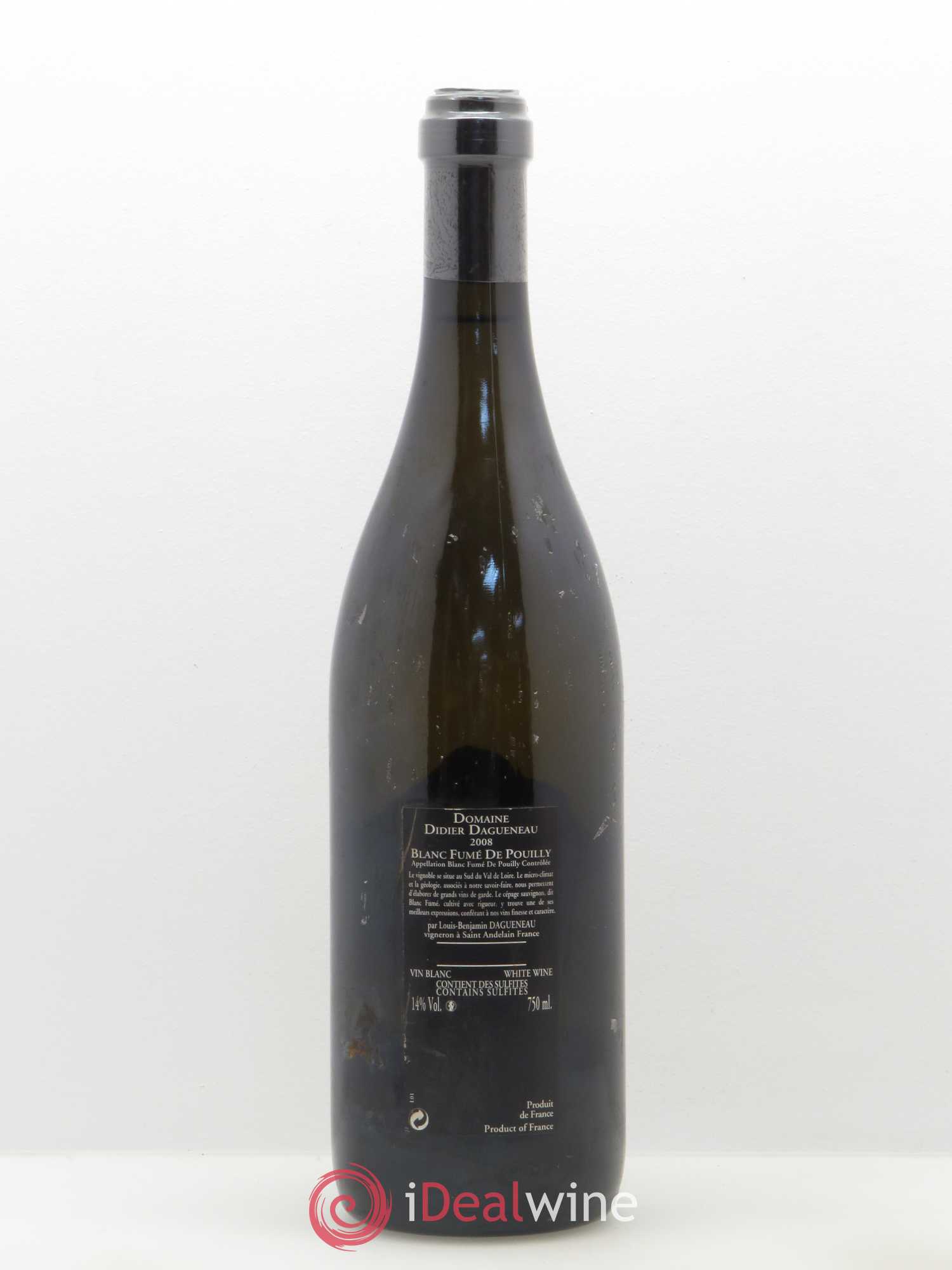 Vin de France (anciennement Pouilly-Fumé) Silex Dagueneau (Domaine Didier - Louis-Benjamin) 2008 - Lot de 1 bouteille - 1