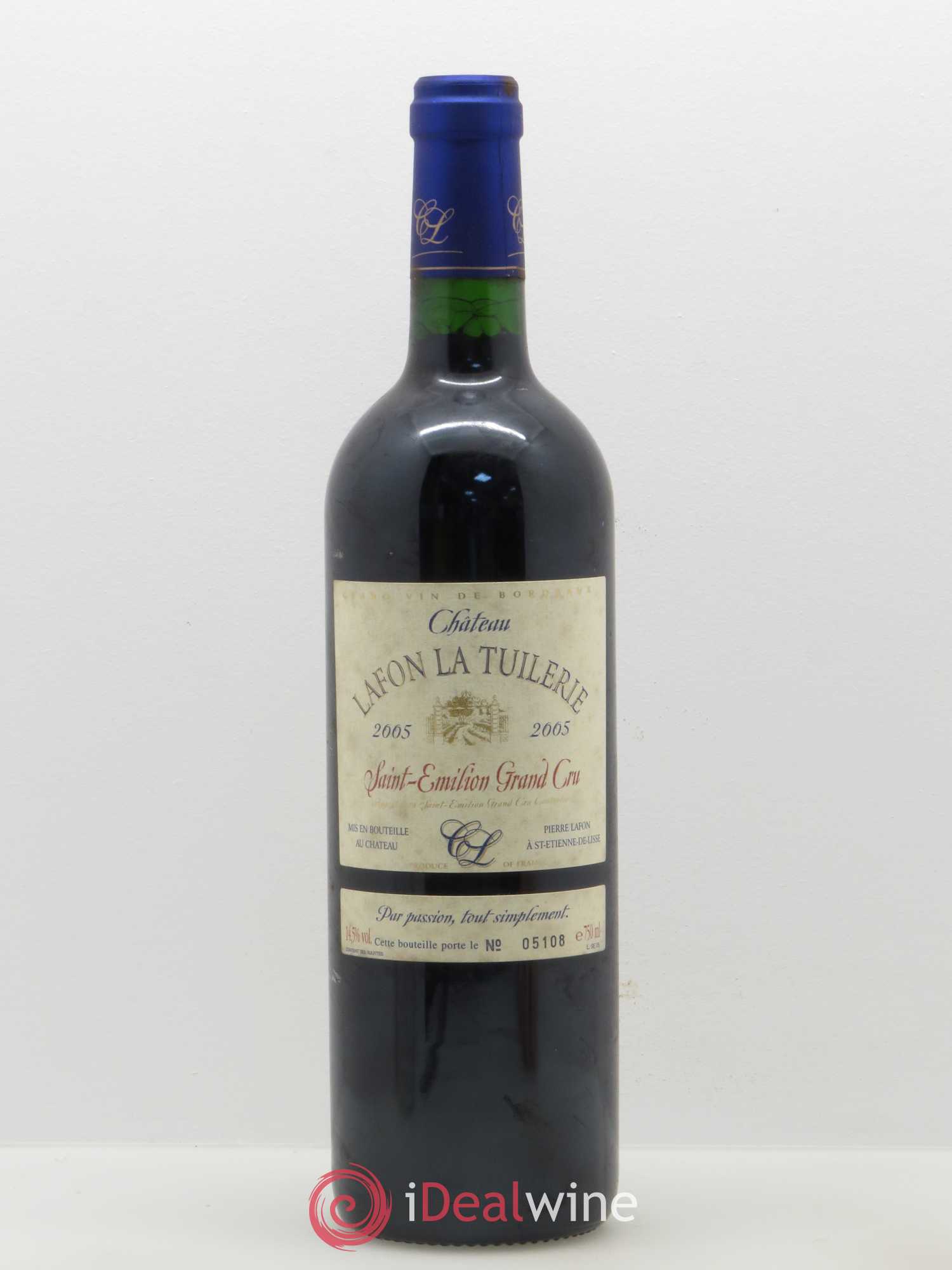 Saint-Émilion Château Lafon La Tuilerie 2005 - Lot de 1 bouteille - 0