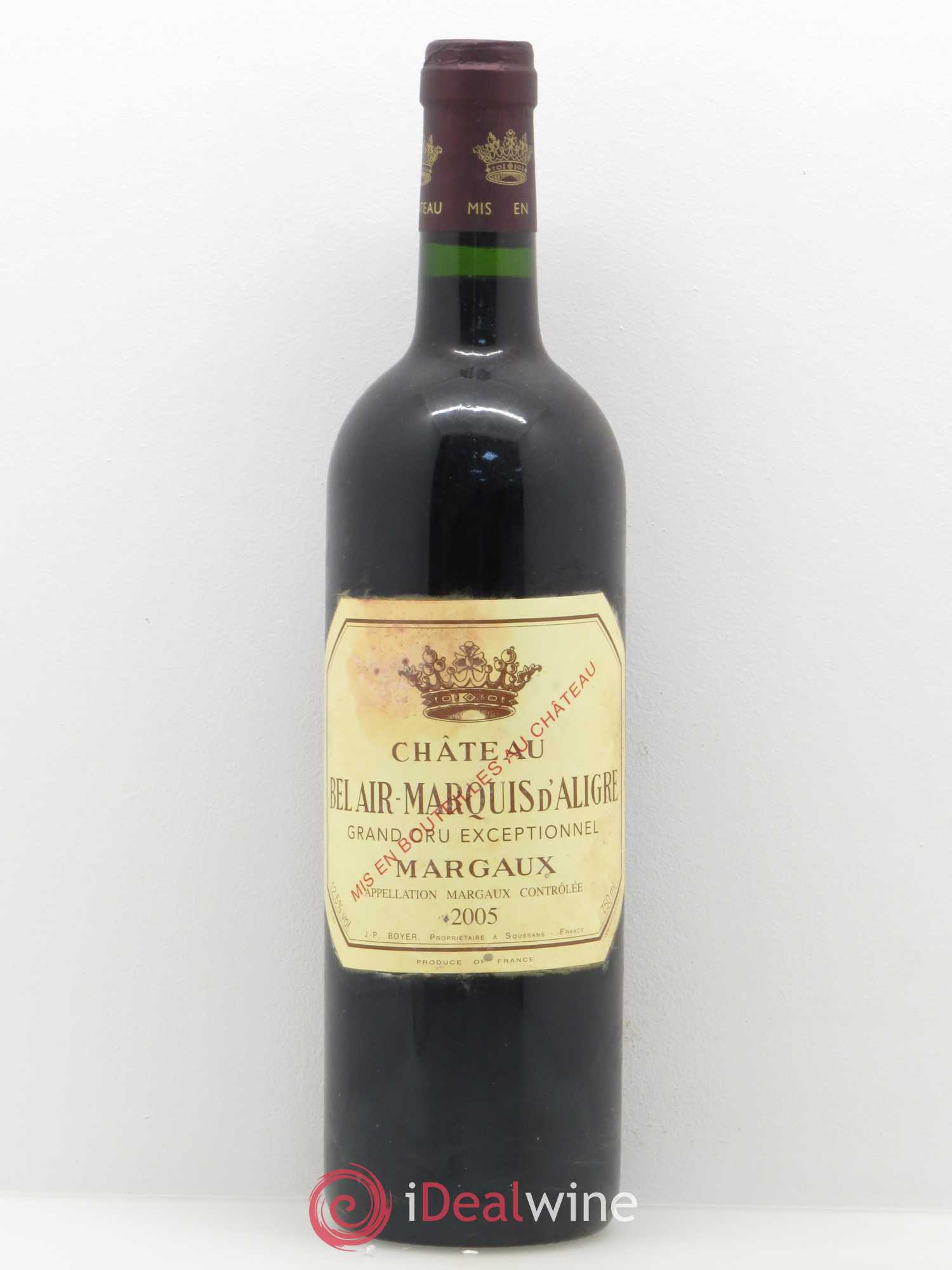 Château Bel Air Marquis d'Aligre 2005 - Lot de 1 bouteille - 0
