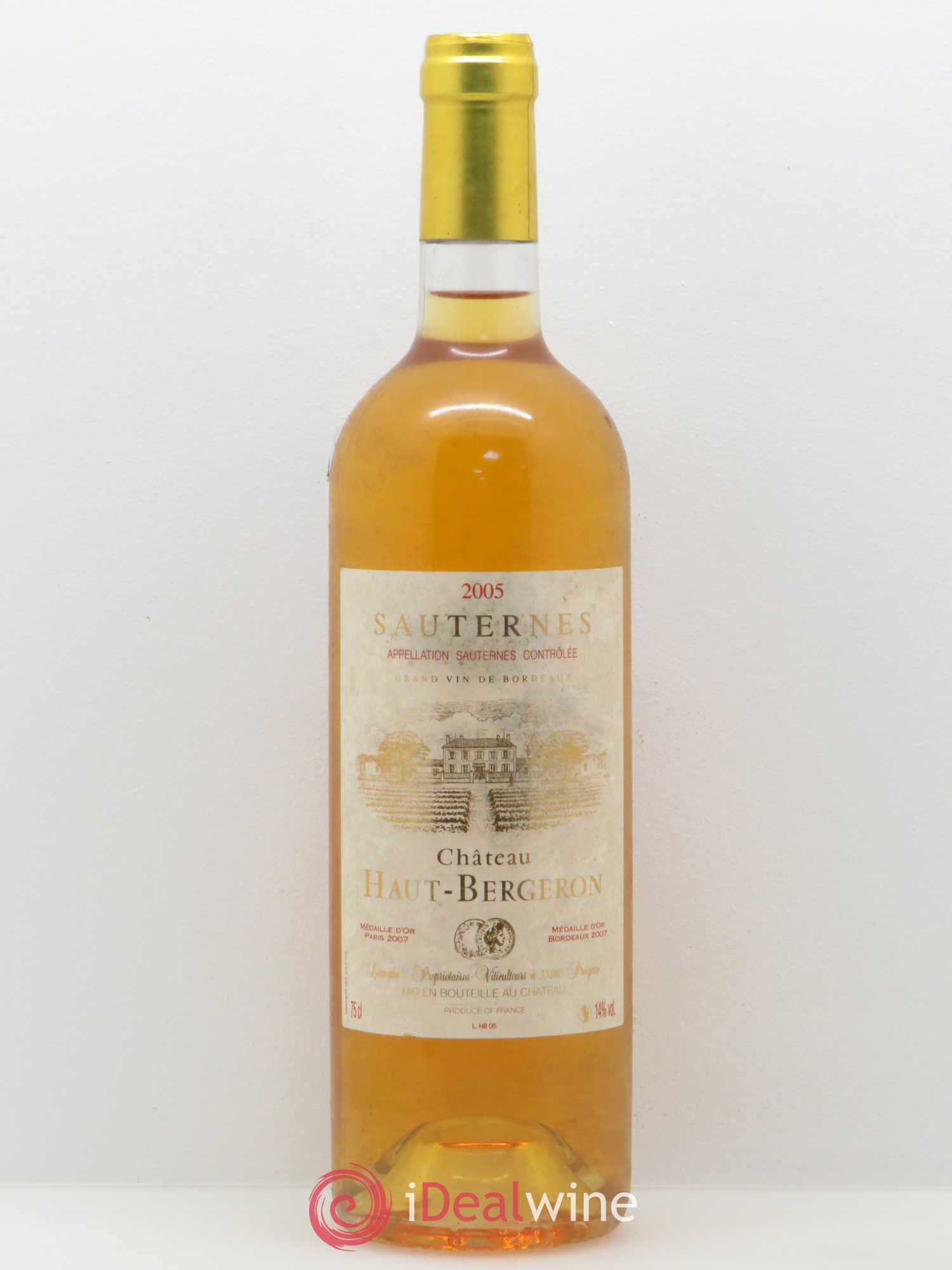 Château Haut-Bergeron 2005 - Lot de 1 bouteille - 0