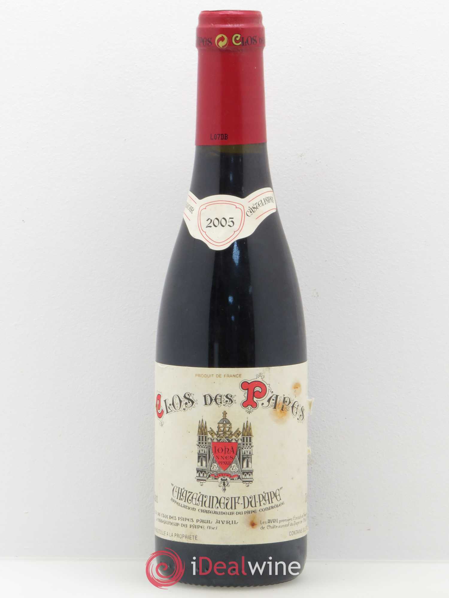 Châteauneuf-du-Pape Clos des Papes - Paul Avril 2005 - Lot de 1 demi bouteille - 0