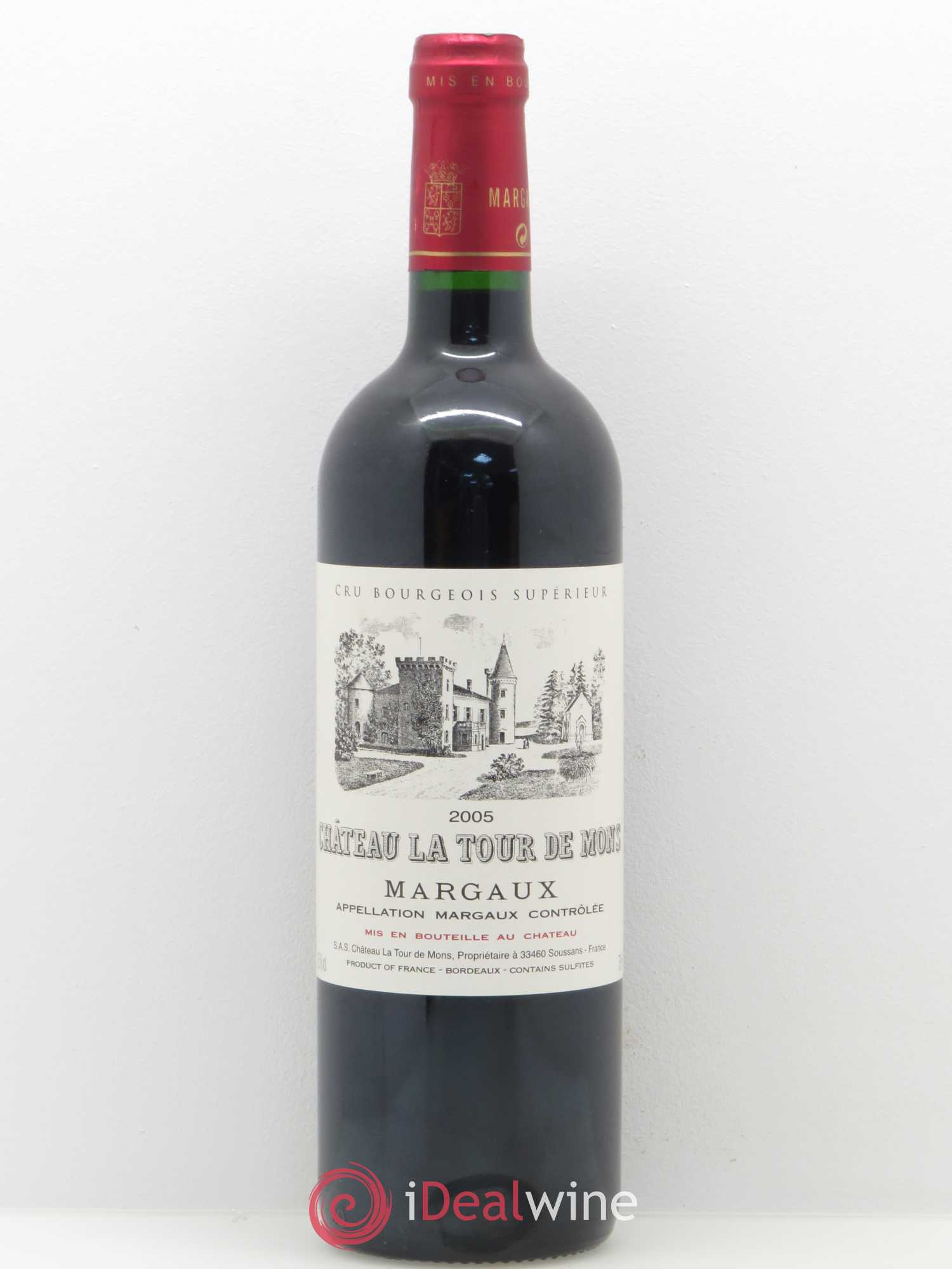 Château la Tour de Mons Cru Bourgeois 2005 - Lot de 1 bouteille - 0