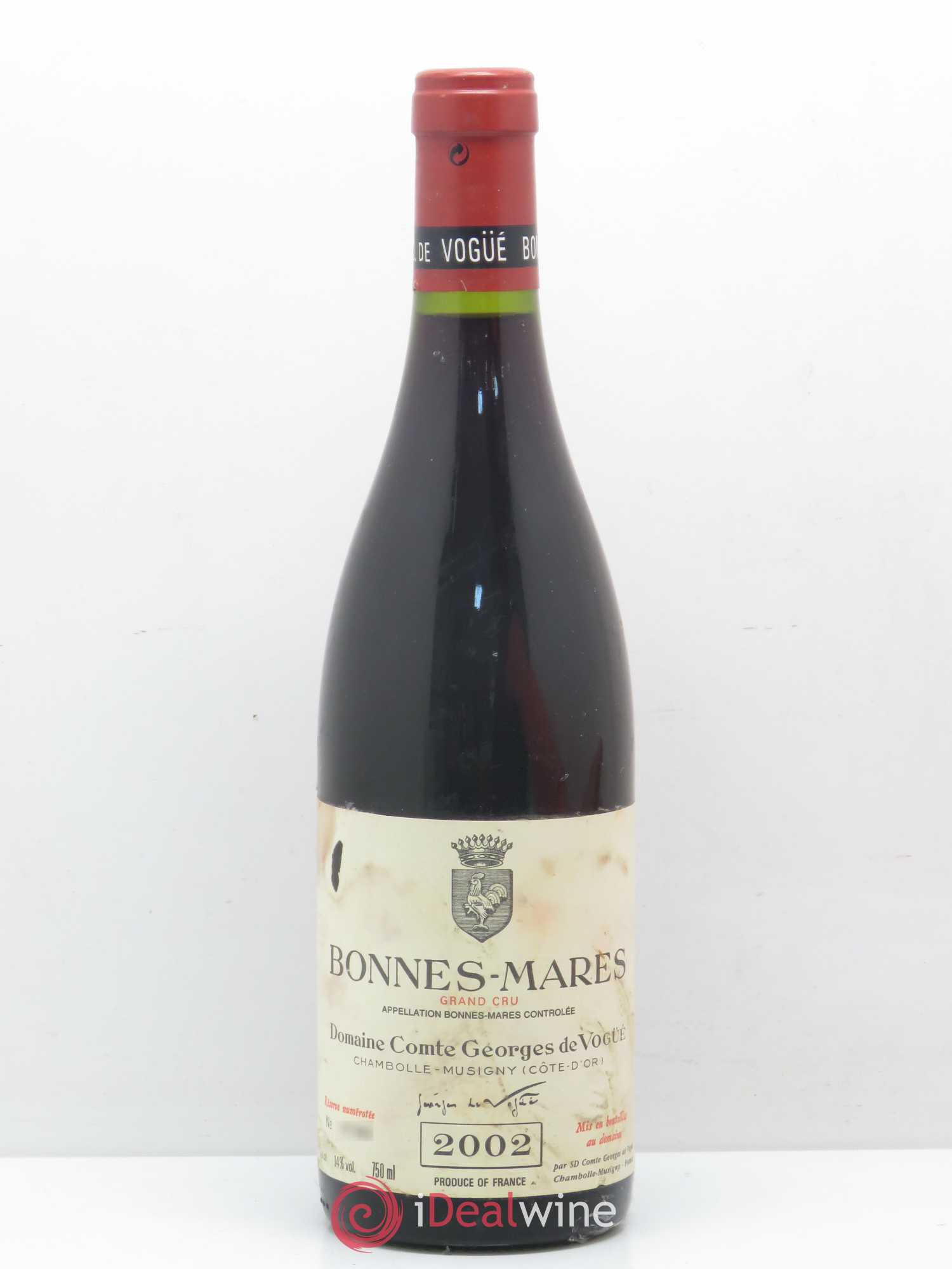 Bonnes-Mares Grand Cru Comte Georges de Vogüé 2002 - Lot de 1 bouteille - 0
