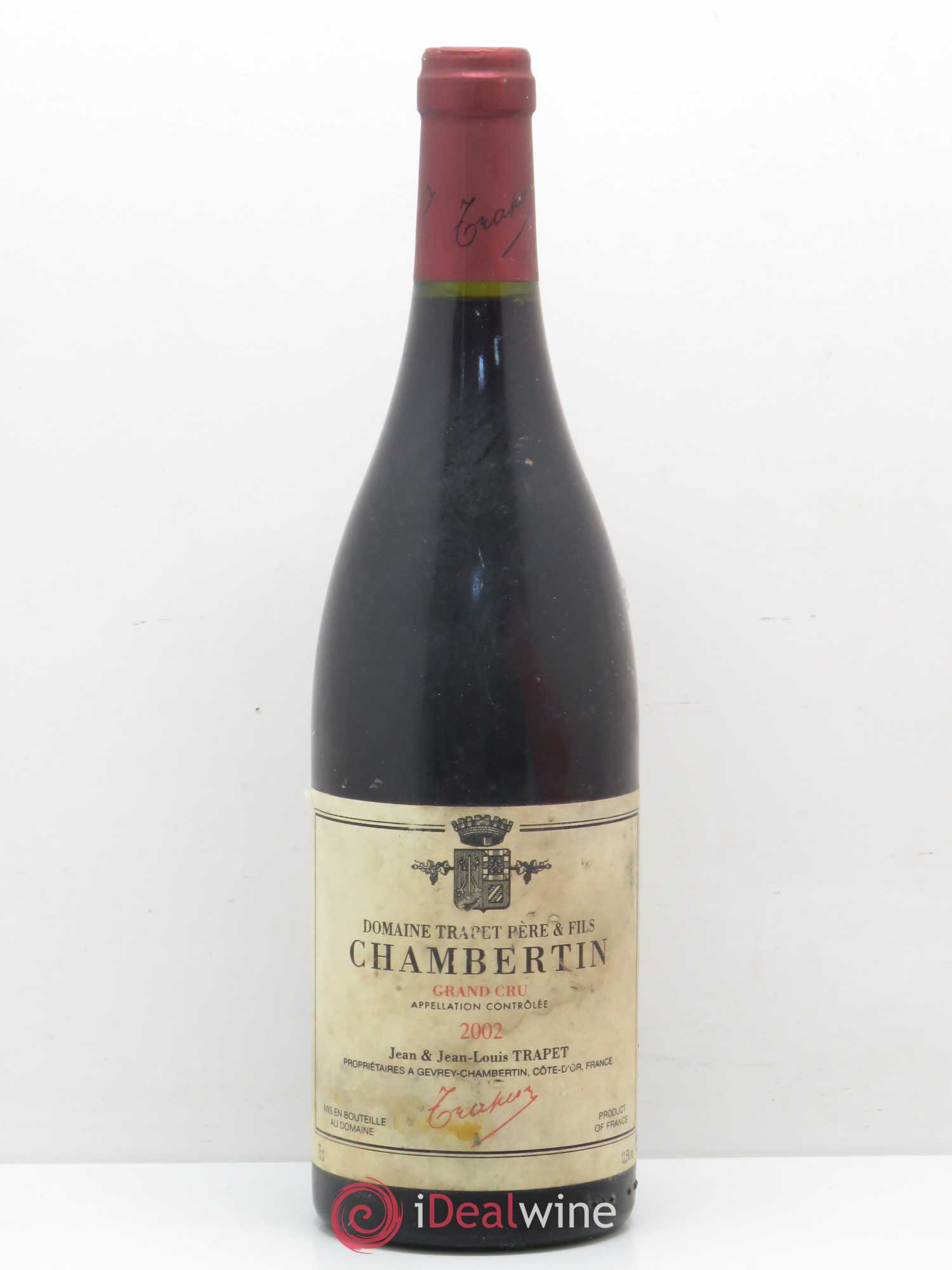 Chambertin Grand Cru Domaine Trapet 2002 - Lot de 1 bouteille - 0