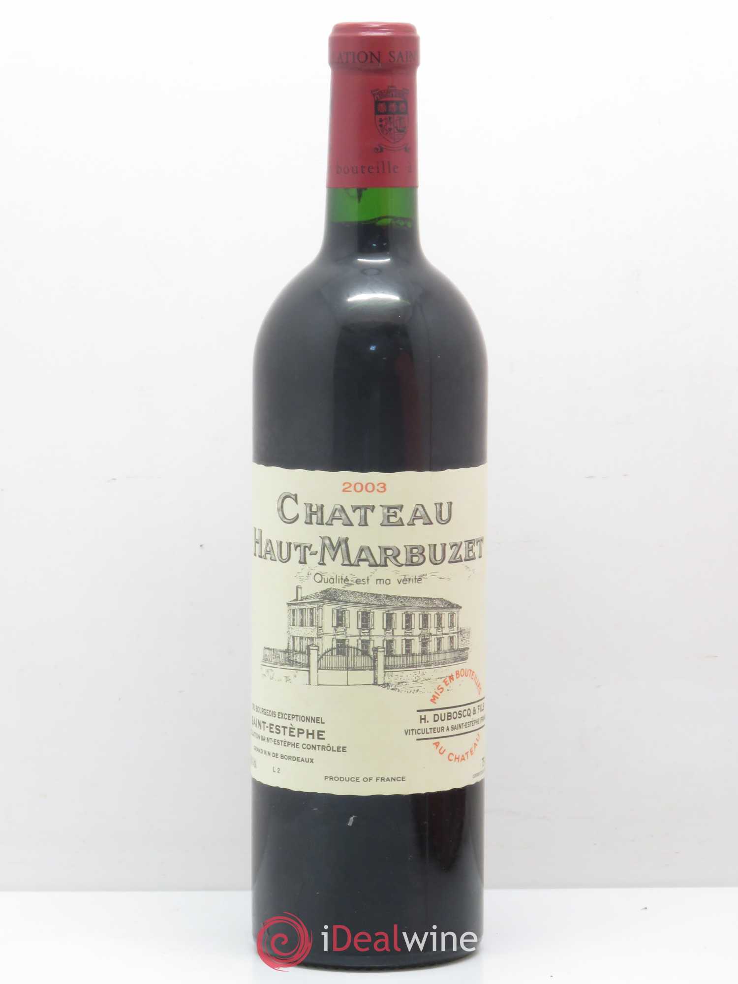Château Haut Marbuzet 2003 - Lot de 1 bouteille - 0
