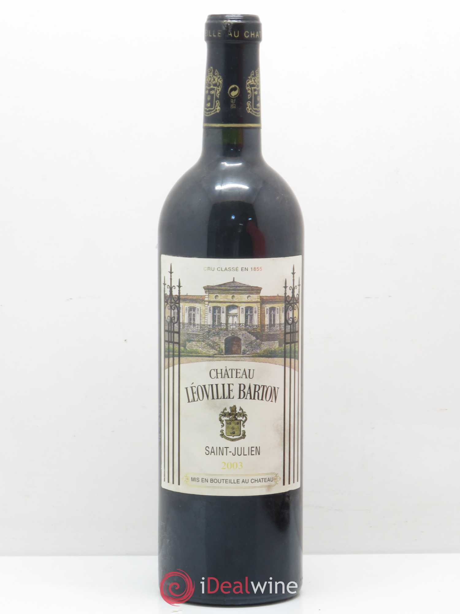 Château Léoville Barton 2ème Grand Cru Classé 2003 - Lot de 1 bouteille - 0