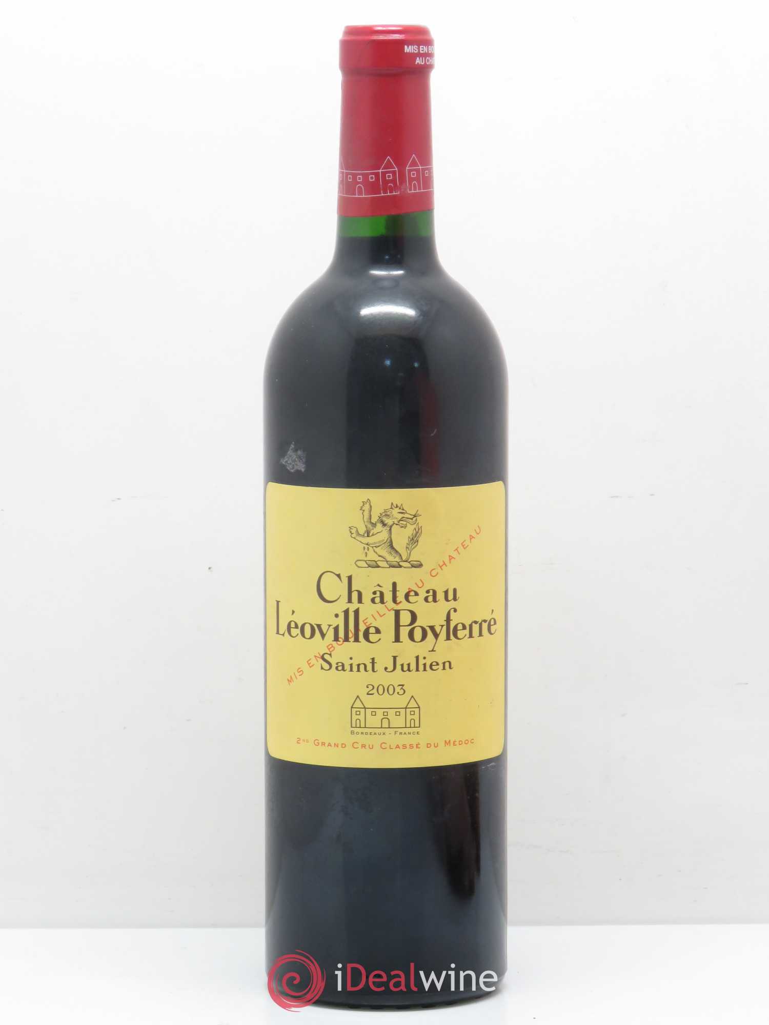 Château Léoville Poyferré 2ème Grand Cru Classé 2003 - Lot de 1 bouteille - 0