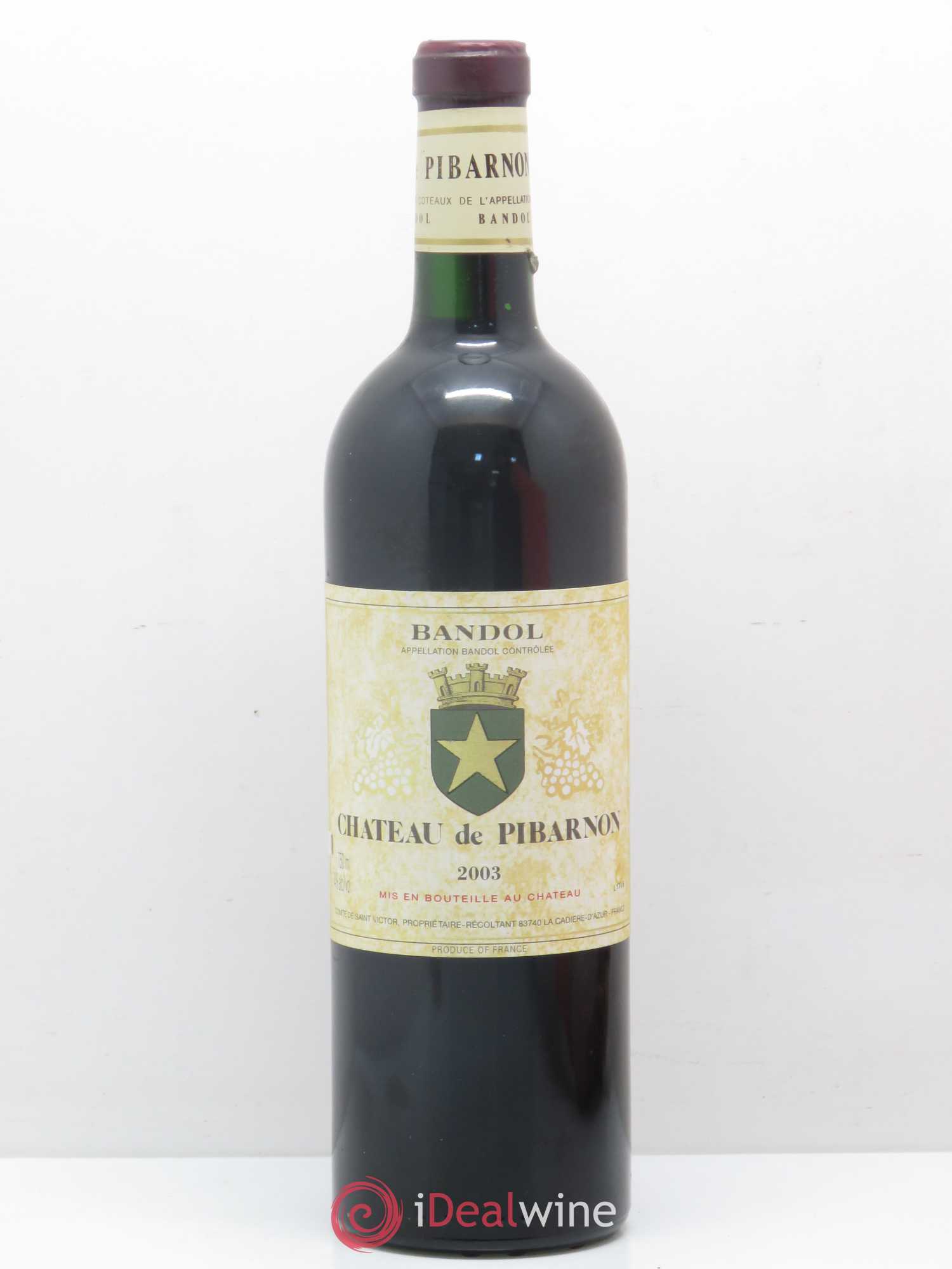 Bandol Château de Pibarnon Comte de Saint-Victor 2003 - Lot de 1 bouteille - 0