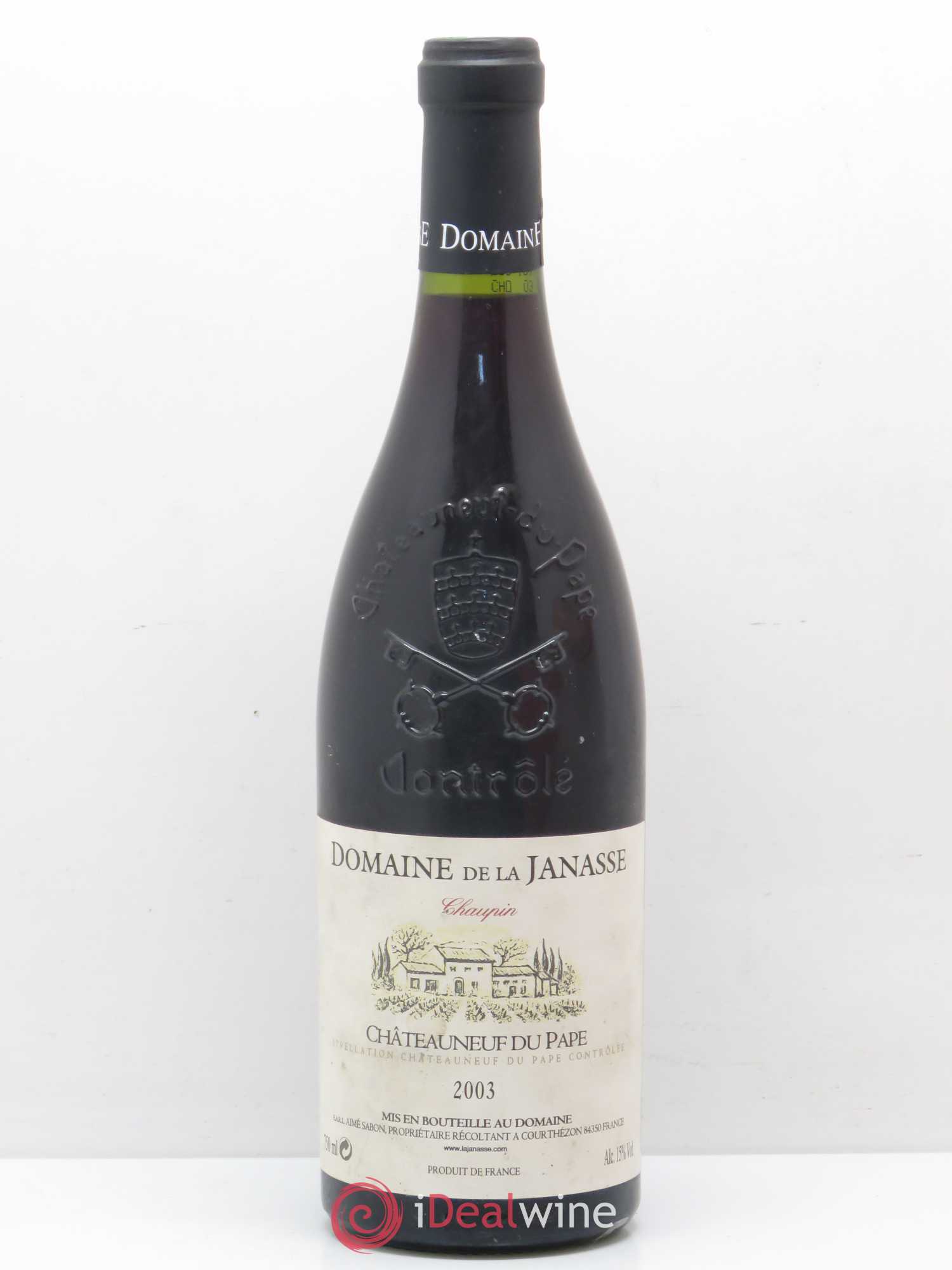 Châteauneuf-du-Pape Cuvée Chaupin La Janasse (Domaine de) 2003 - Lot de 1 bouteille - 0