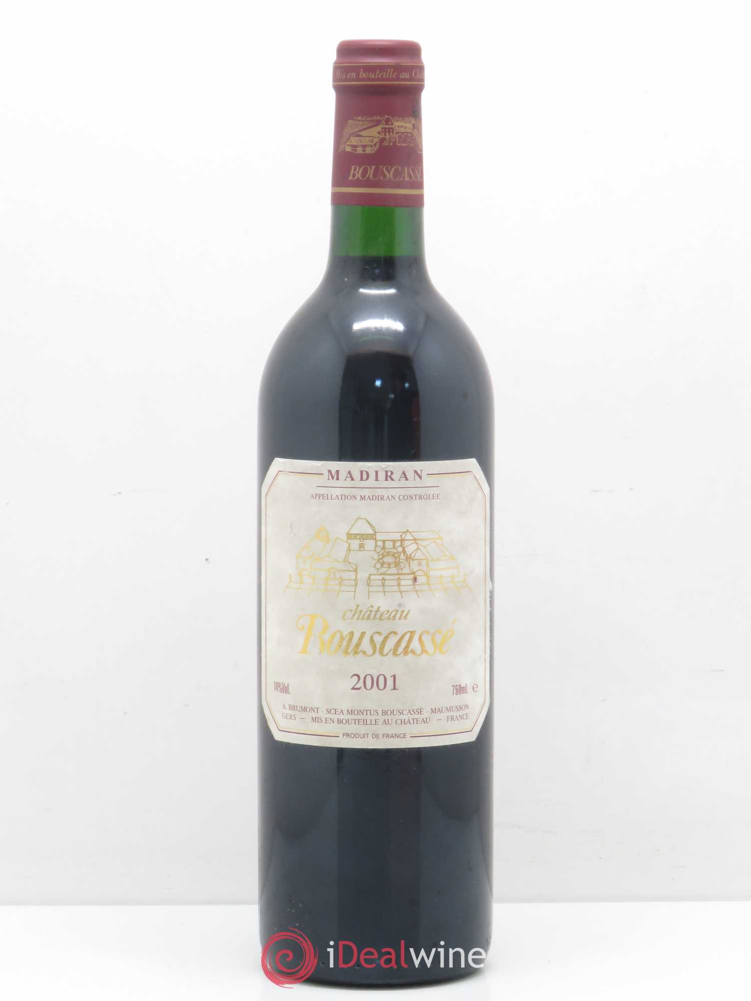 Madiran Château Bouscassé Alain Brumont 2001 - Lot de 1 bouteille - 0