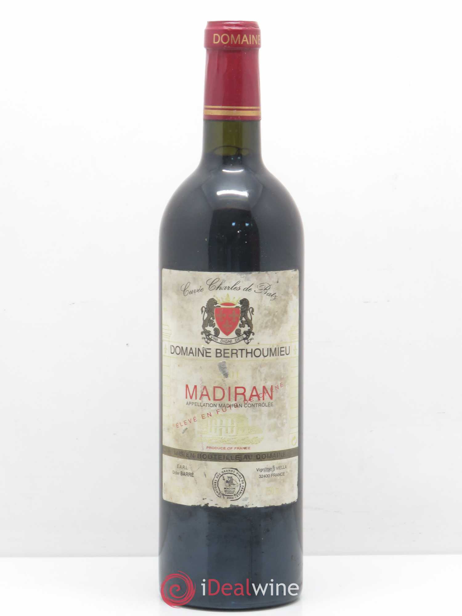 Madiran Charles de Batz Berthoumieu 2001 - Posten von 1 Flasche - 0