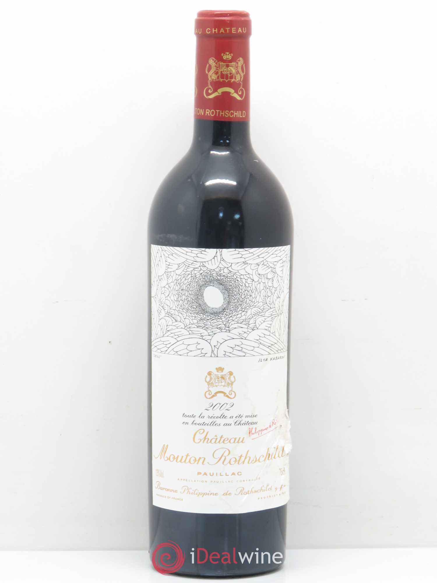 Château Mouton Rothschild 1er Grand Cru Classé 2002 - Lot de 1 bouteille - 0