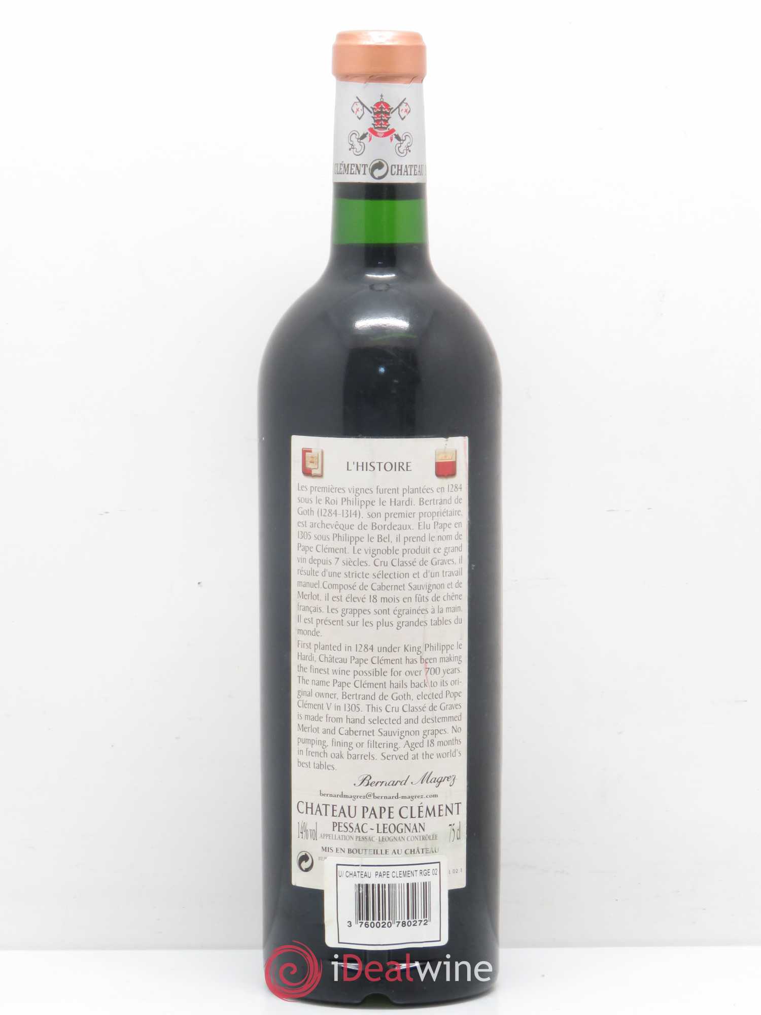 Château Pape Clément Cru Classé de Graves 2002 - Lot de 1 bouteille - 1
