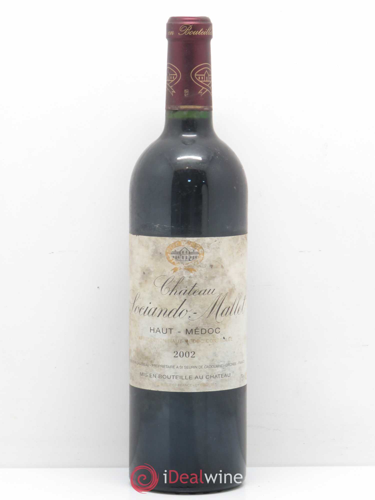 Château Sociando Mallet 2002 - Lot de 1 bouteille - 0