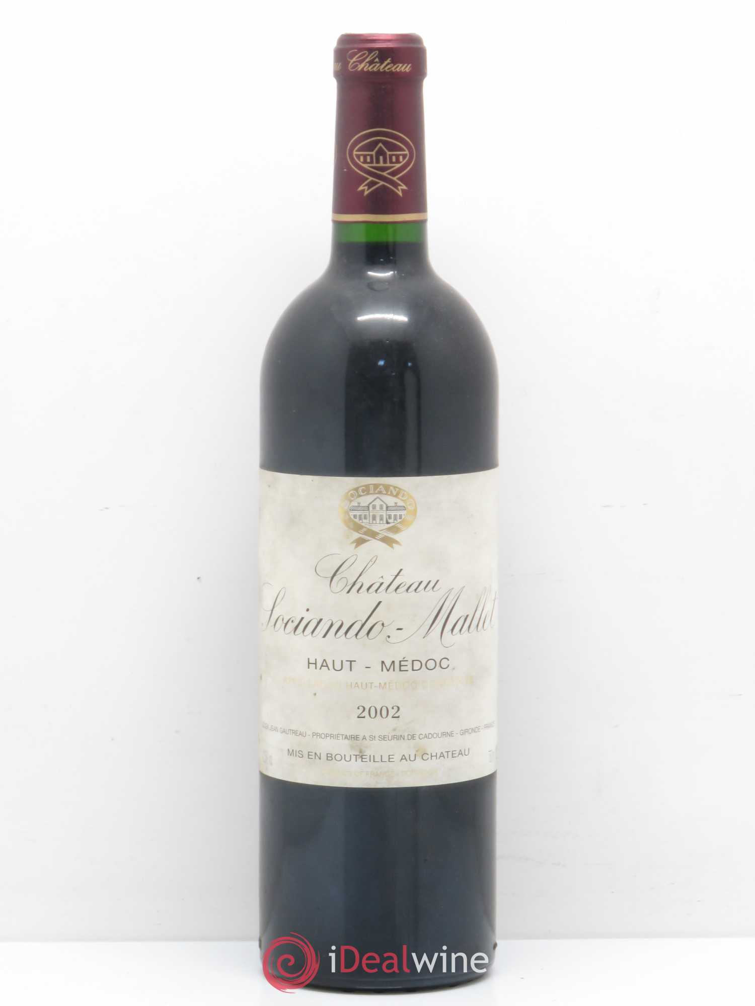 Château Sociando Mallet 2002 - Lot de 1 bouteille - 0