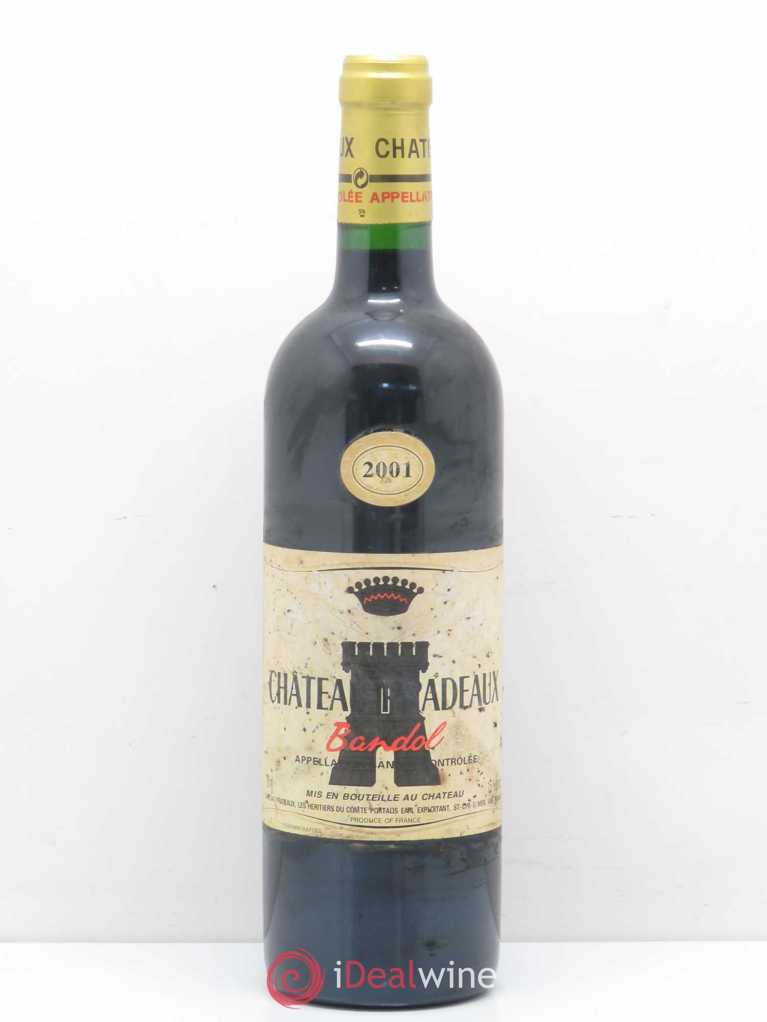 Bandol Château Pradeaux Famille Portalis 2001 - Lot de 1 bouteille - 0