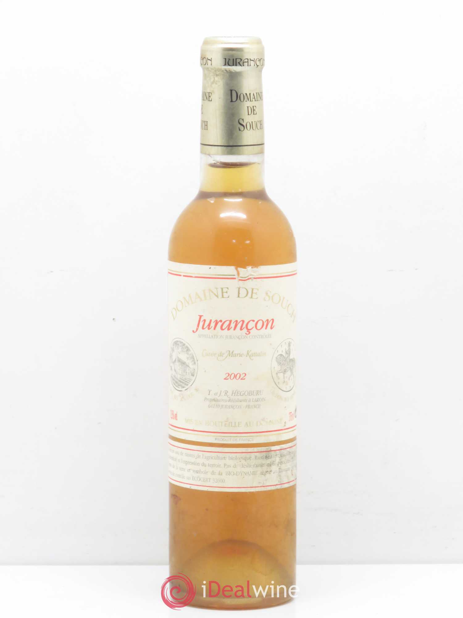 Jurançon Marie Kattalyn Souch (Domaine de) 2002 - Lotto di 1 mezza bottiglia - 0