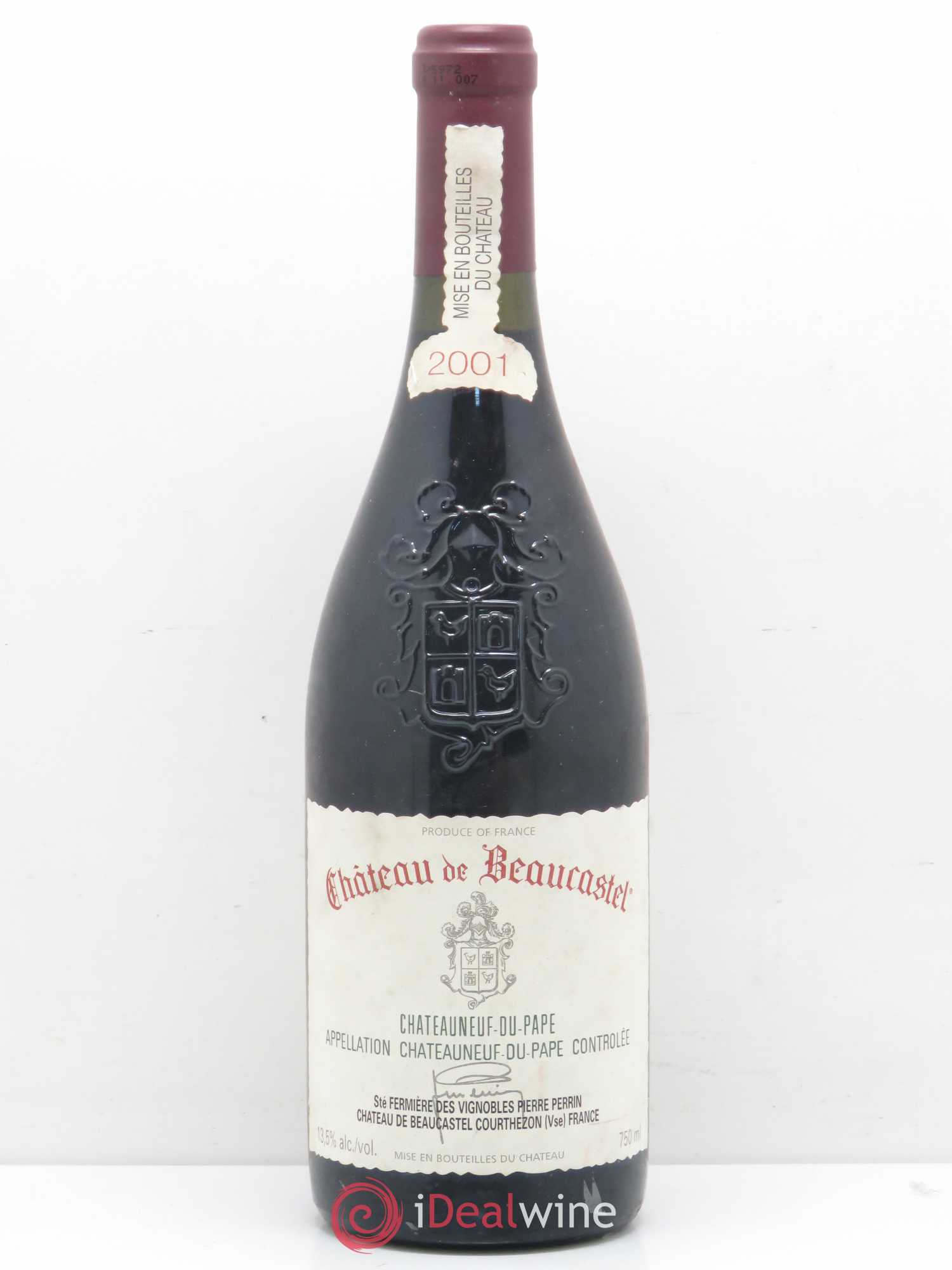 Châteauneuf-du-Pape Château de Beaucastel Famille Perrin 2001 - Lot de 1 bouteille - 0