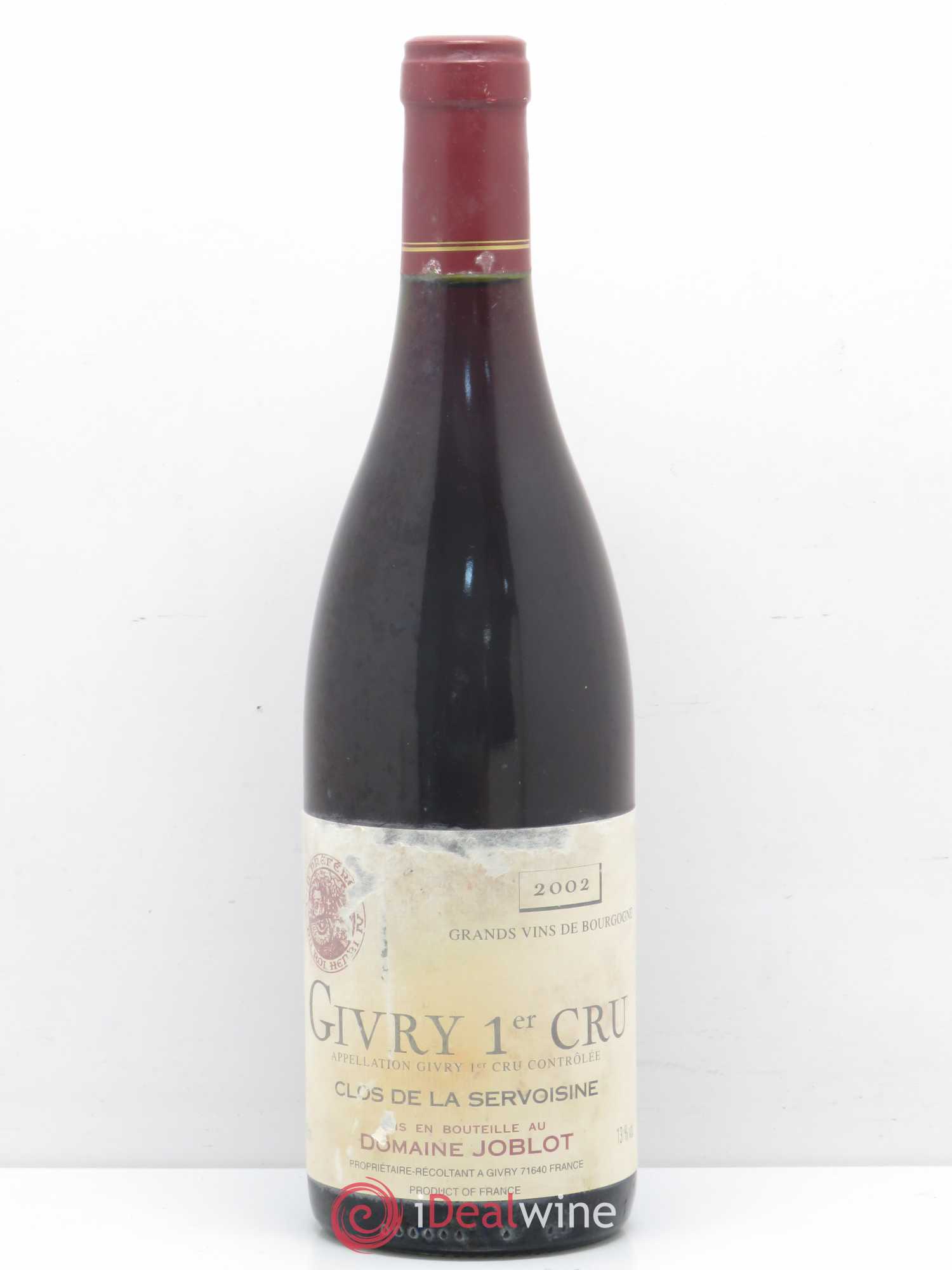 Givry 1er Cru Servoisine Joblot (Domaine) 2002 - Lot de 1 bouteille - 0