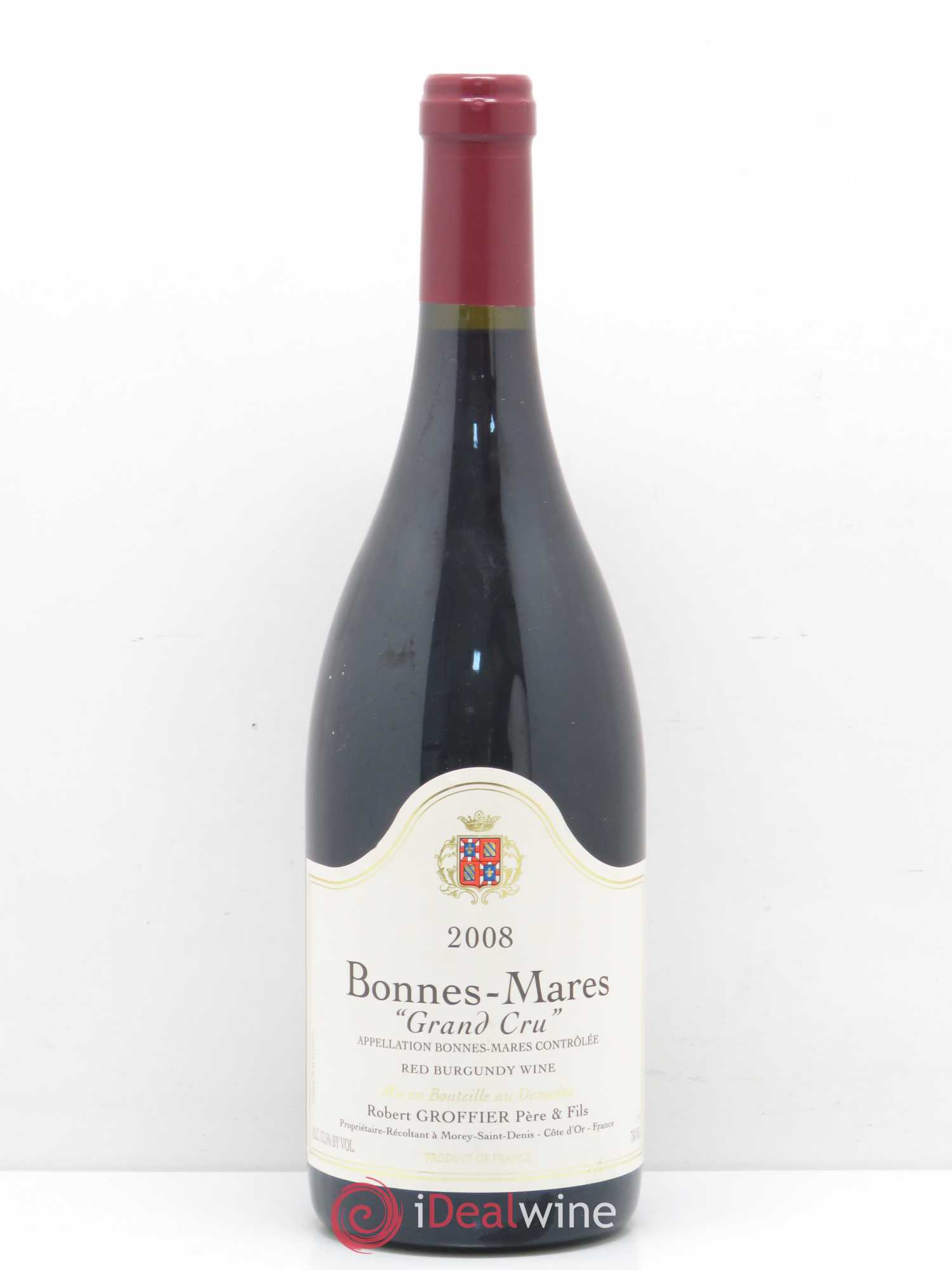 Bonnes-Mares Grand Cru Robert Groffier Père & Fils (Domaine) 2008 - Lot de 1 bouteille - 0