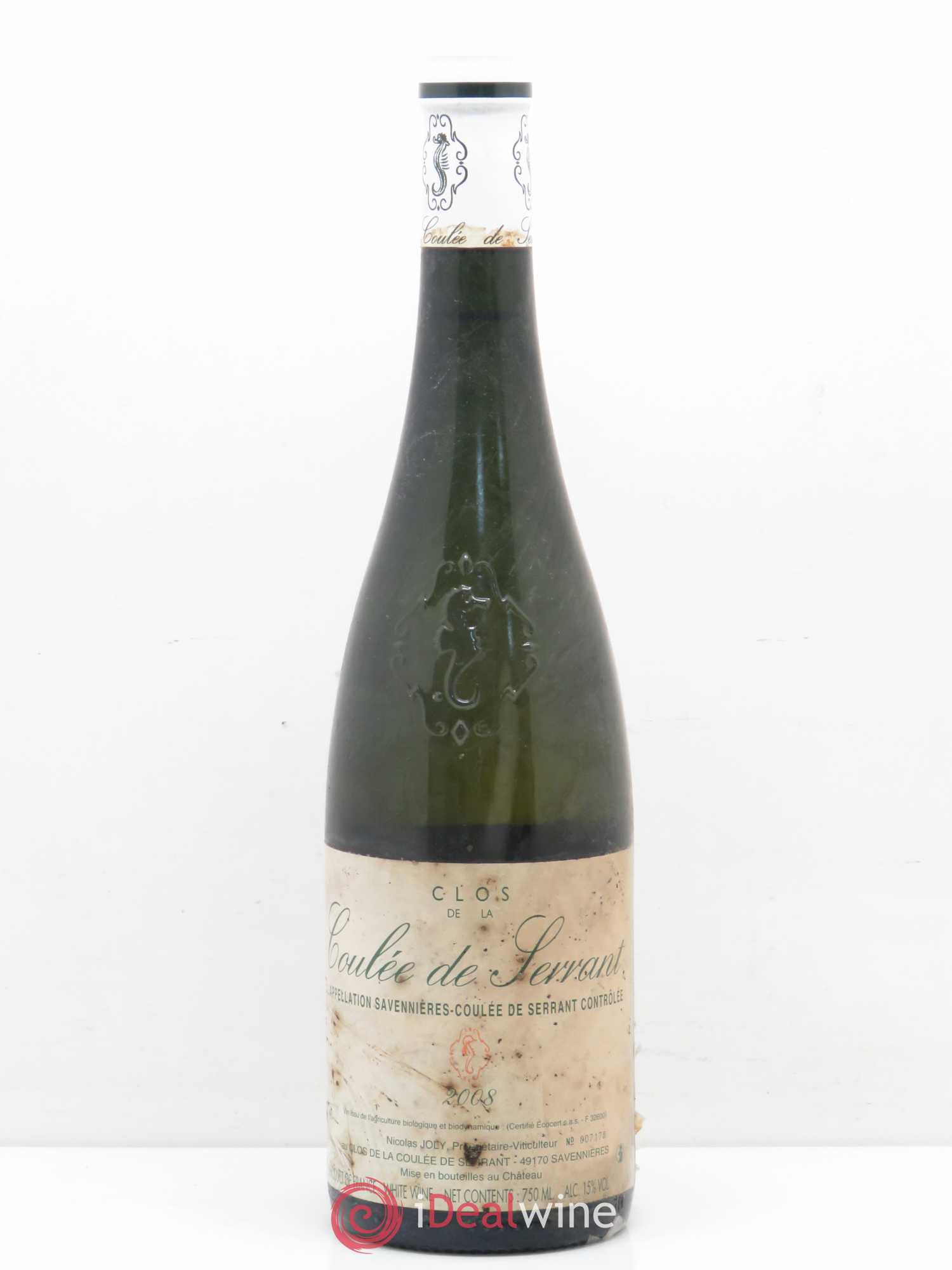 Savennières Clos de la Coulée de Serrant Vignobles de la Coulée de Serrant - Nicolas Joly 2008 - Lot de 1 bouteille - 0