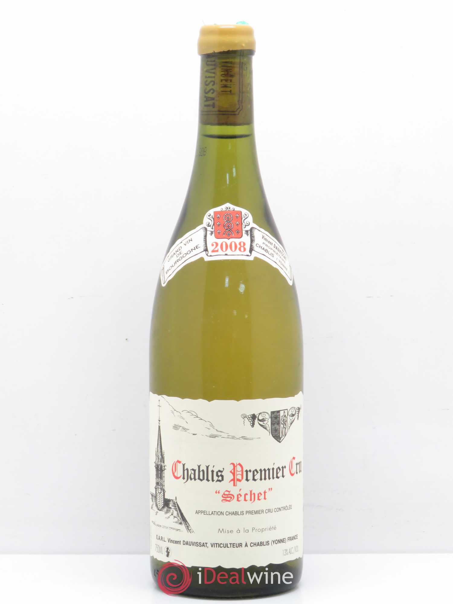 Chablis 1er Cru Séchet Vincent Dauvissat (Domaine) 2008 - Lot de 1 bouteille - 0